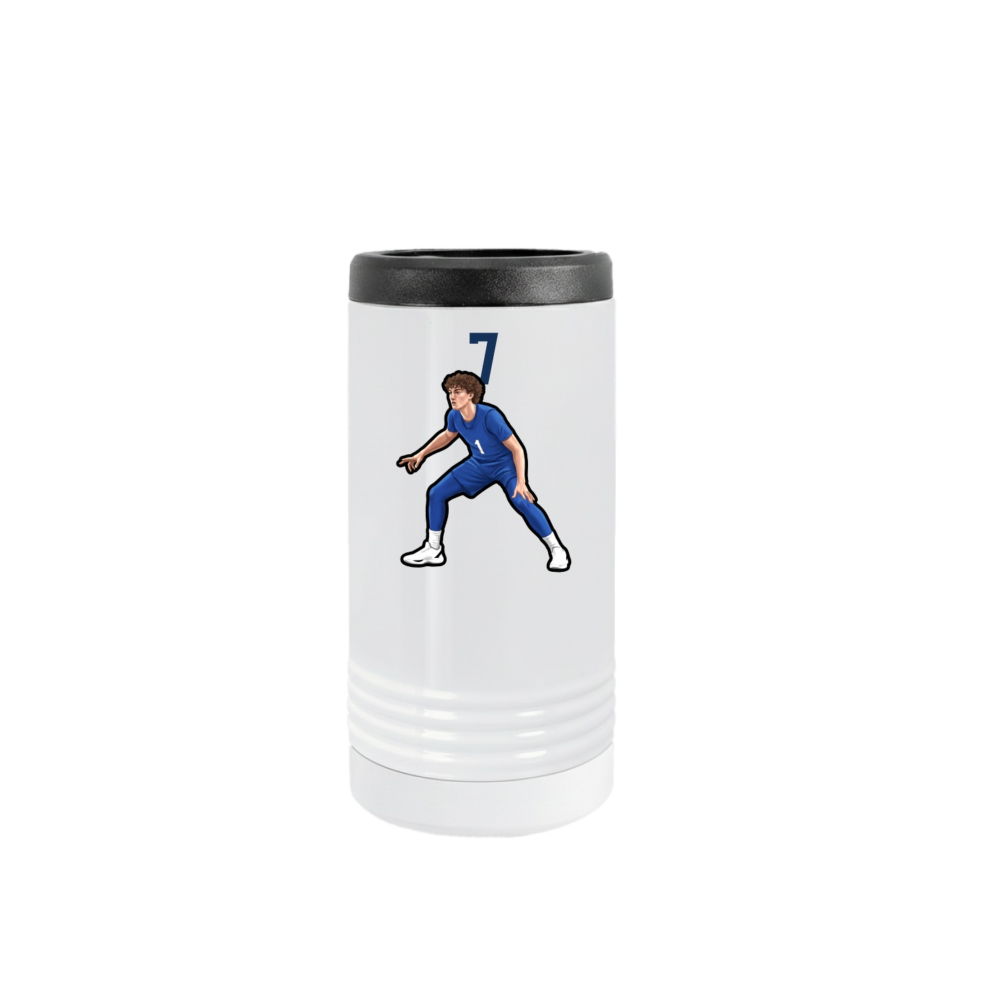 Slim Beverage Holder — Number Top in White