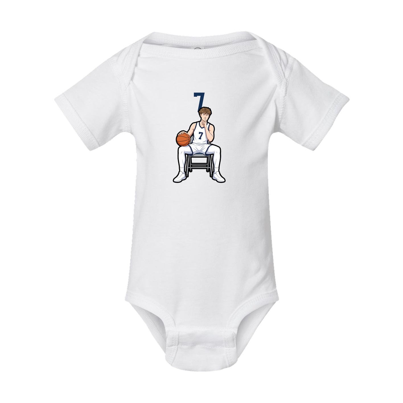 Baby Onesie — Number Top in White