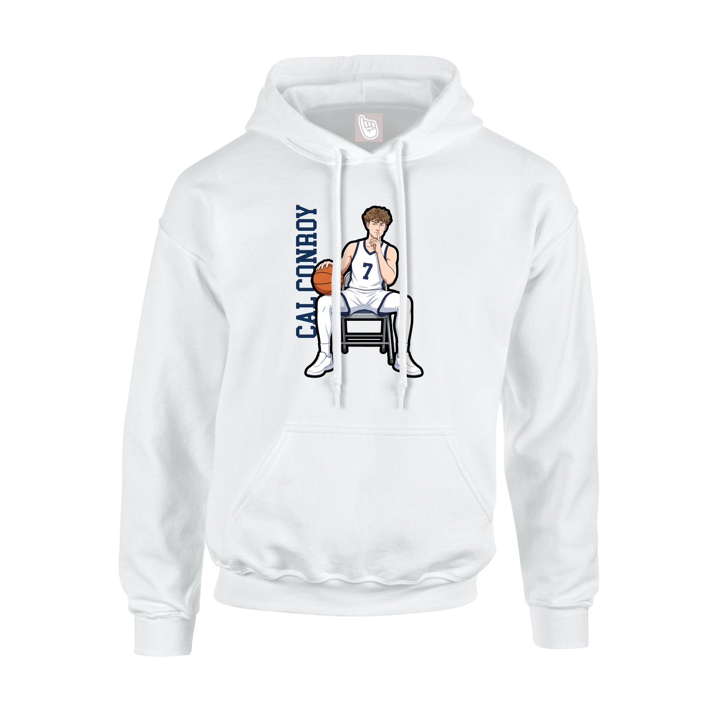 Hoodie — Name Vertical in White