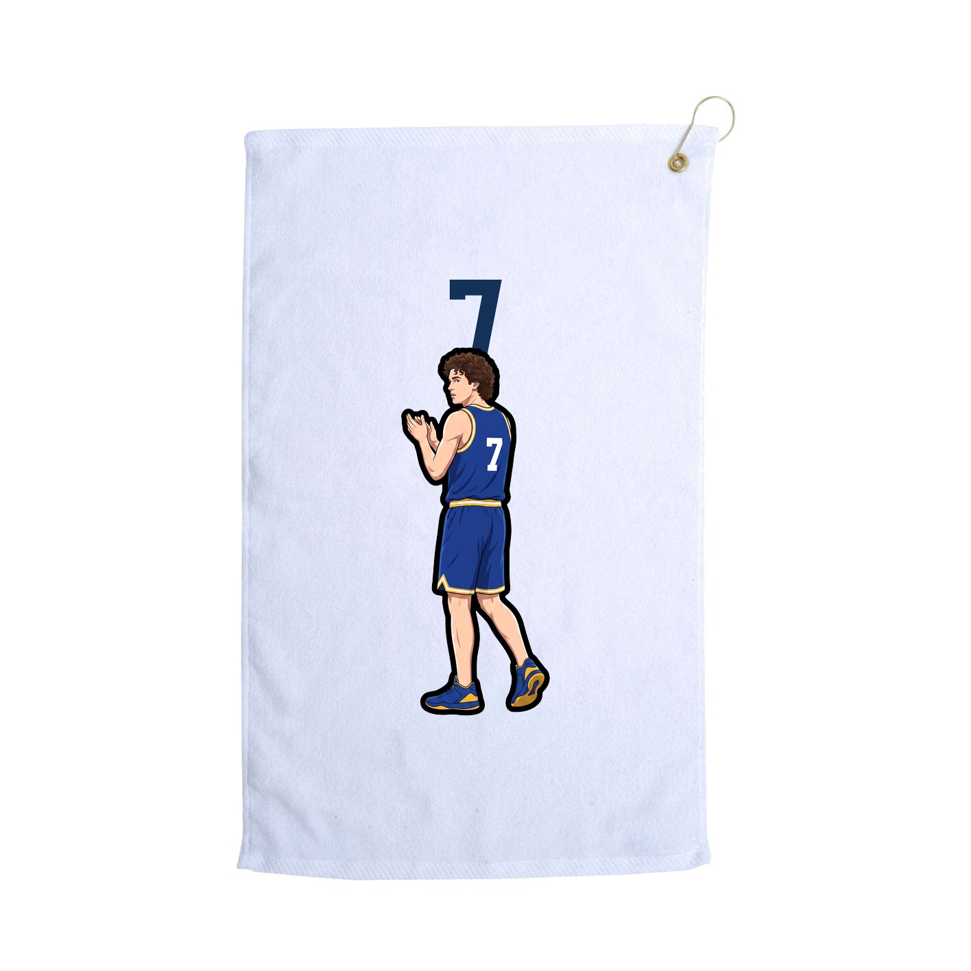 Golf Towel — Number Top in White