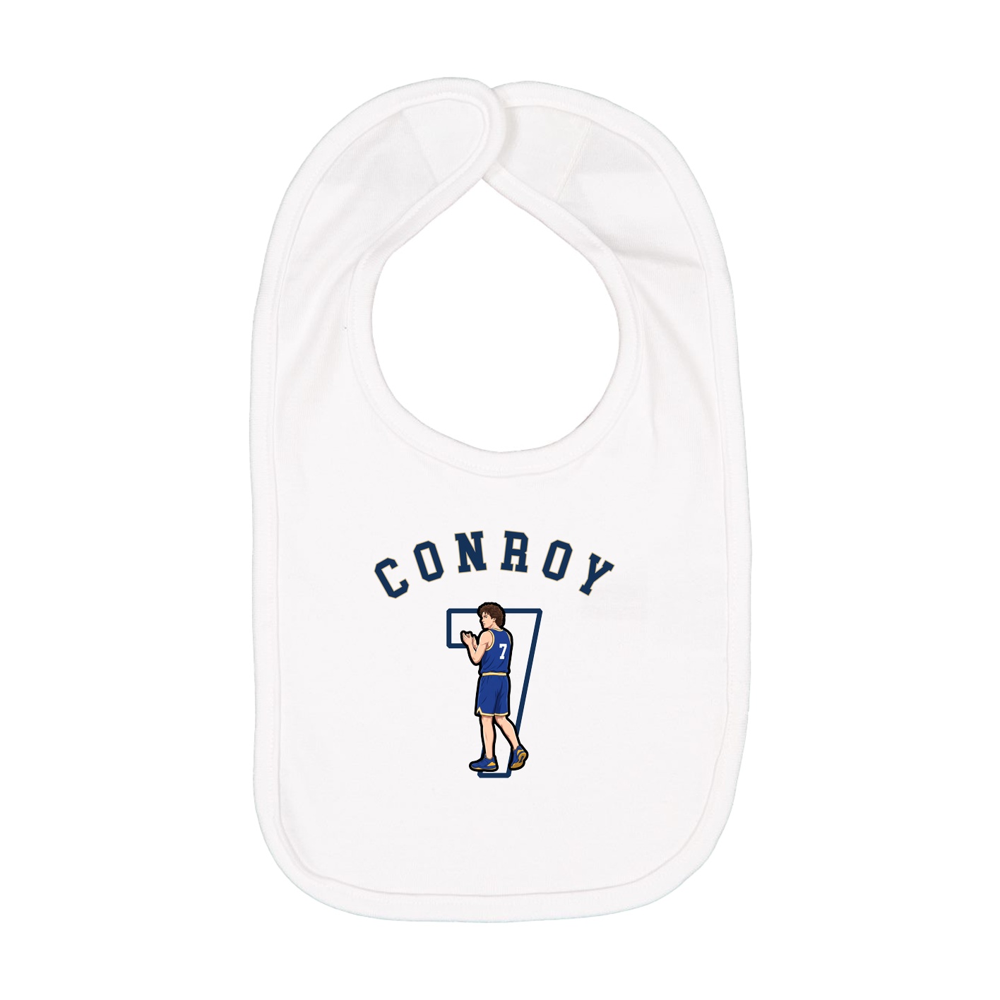 Infant Bib — Shirsey Arch in White