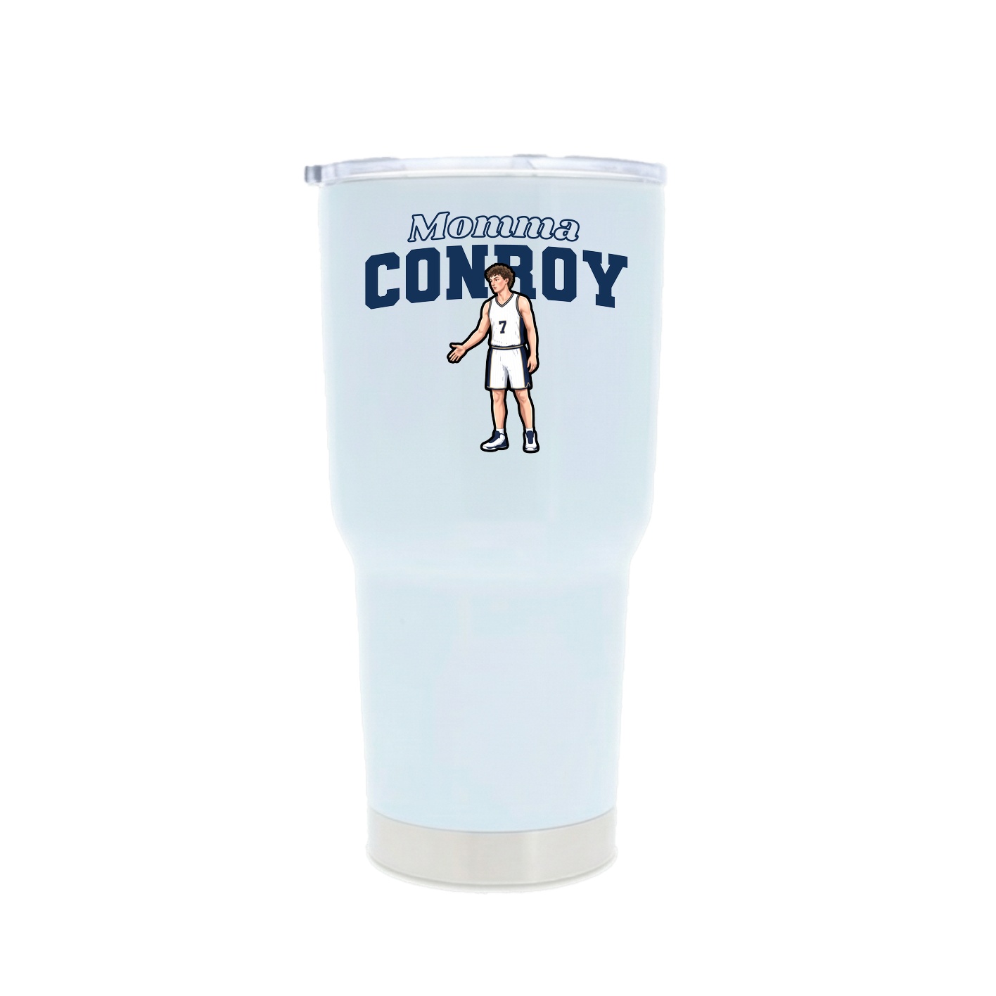 30oz Stainless Steel Tumbler — Mothers Day Block in White