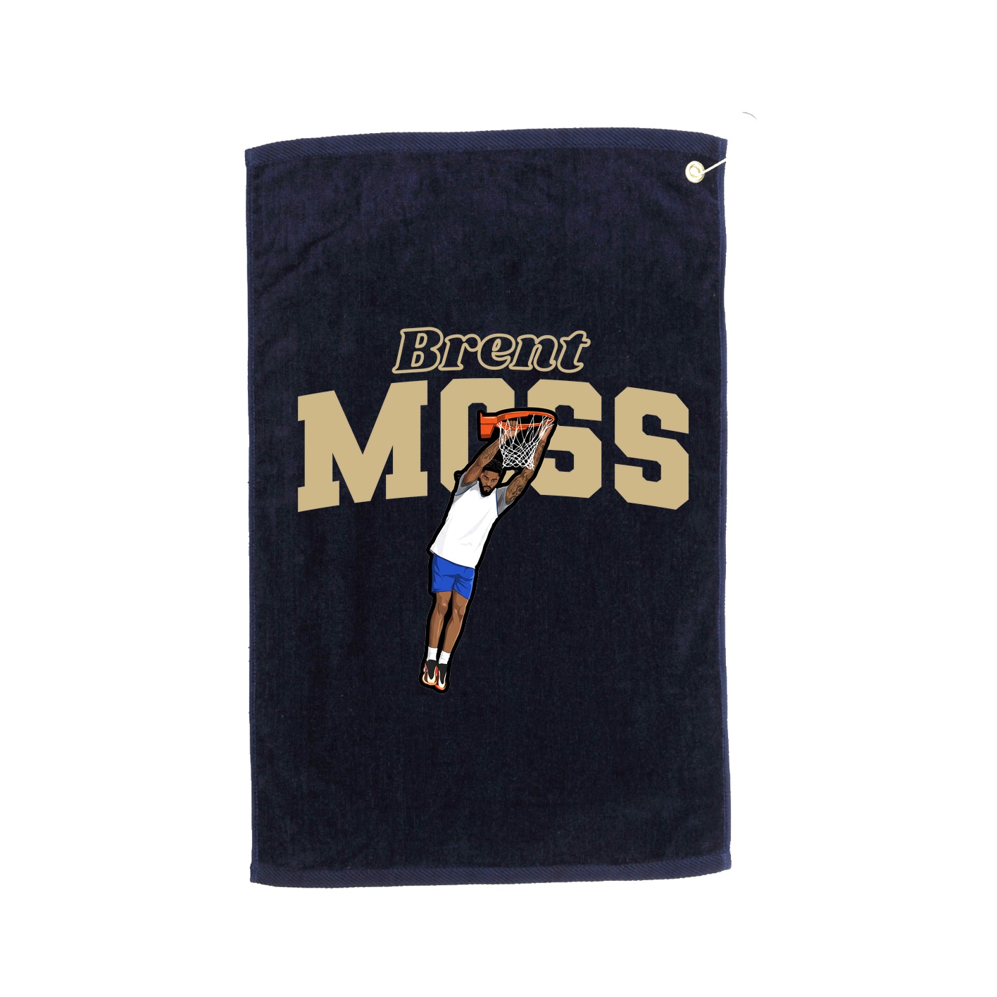 Golf Towel — Name Arch in Navy