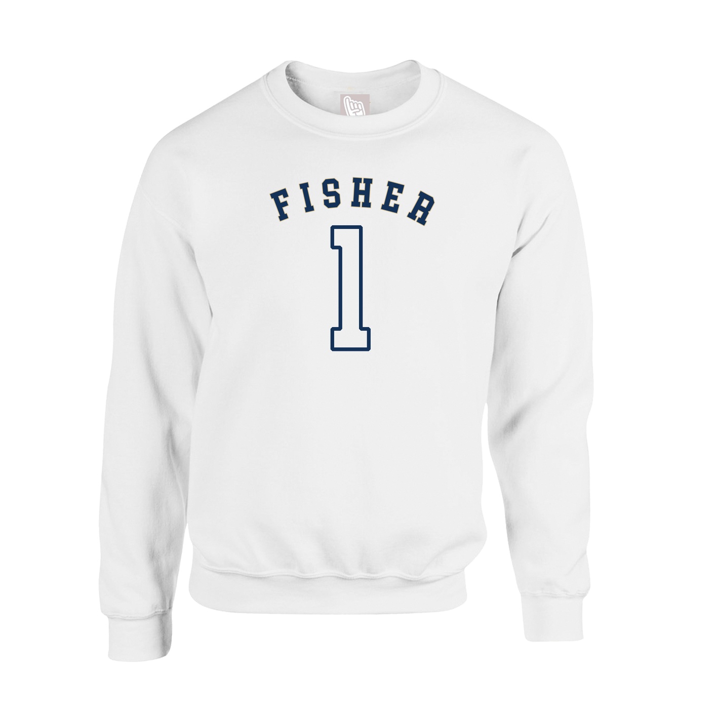 Fleece Crew — Shirsey Arch in White
