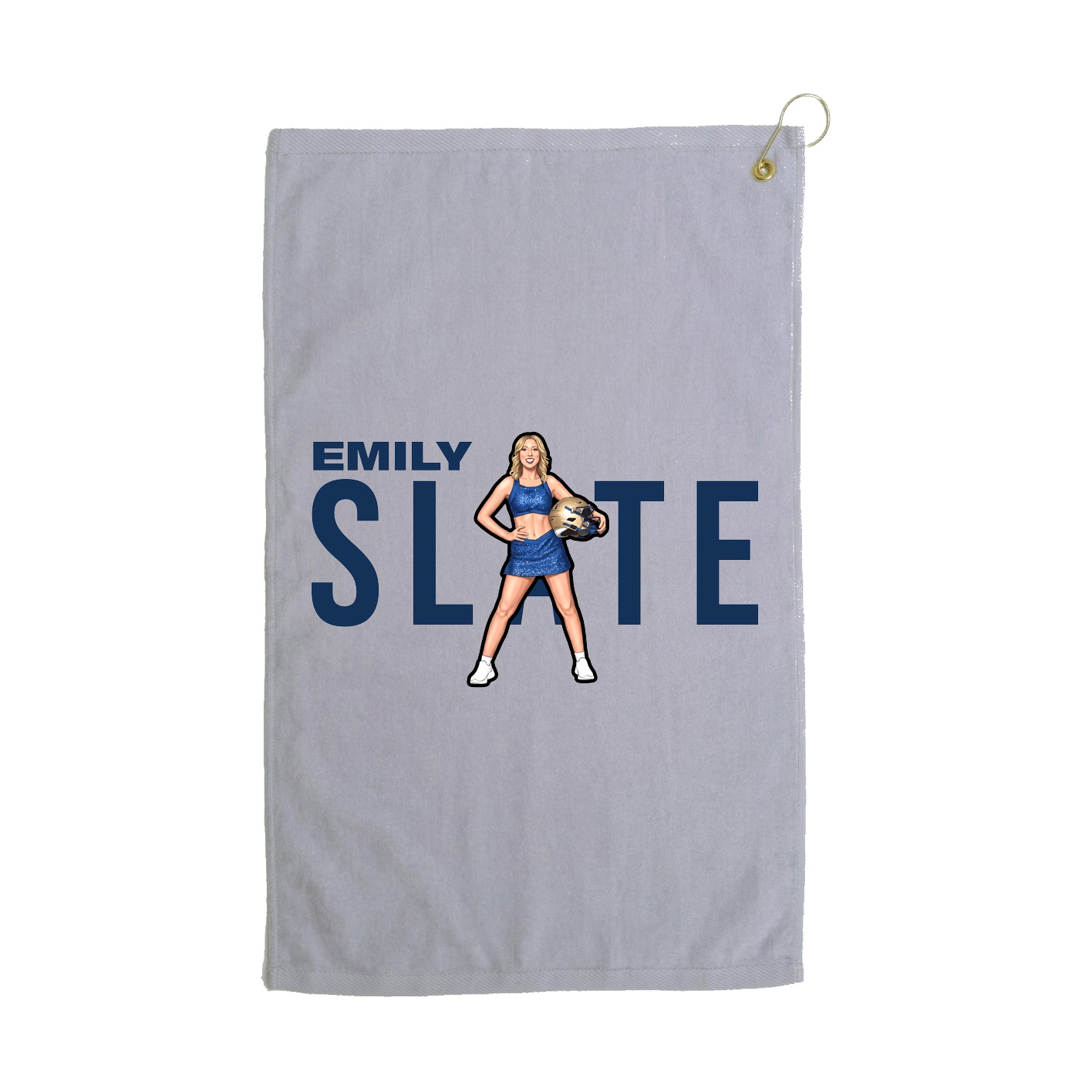 Golf Towel — Player Name in Grey