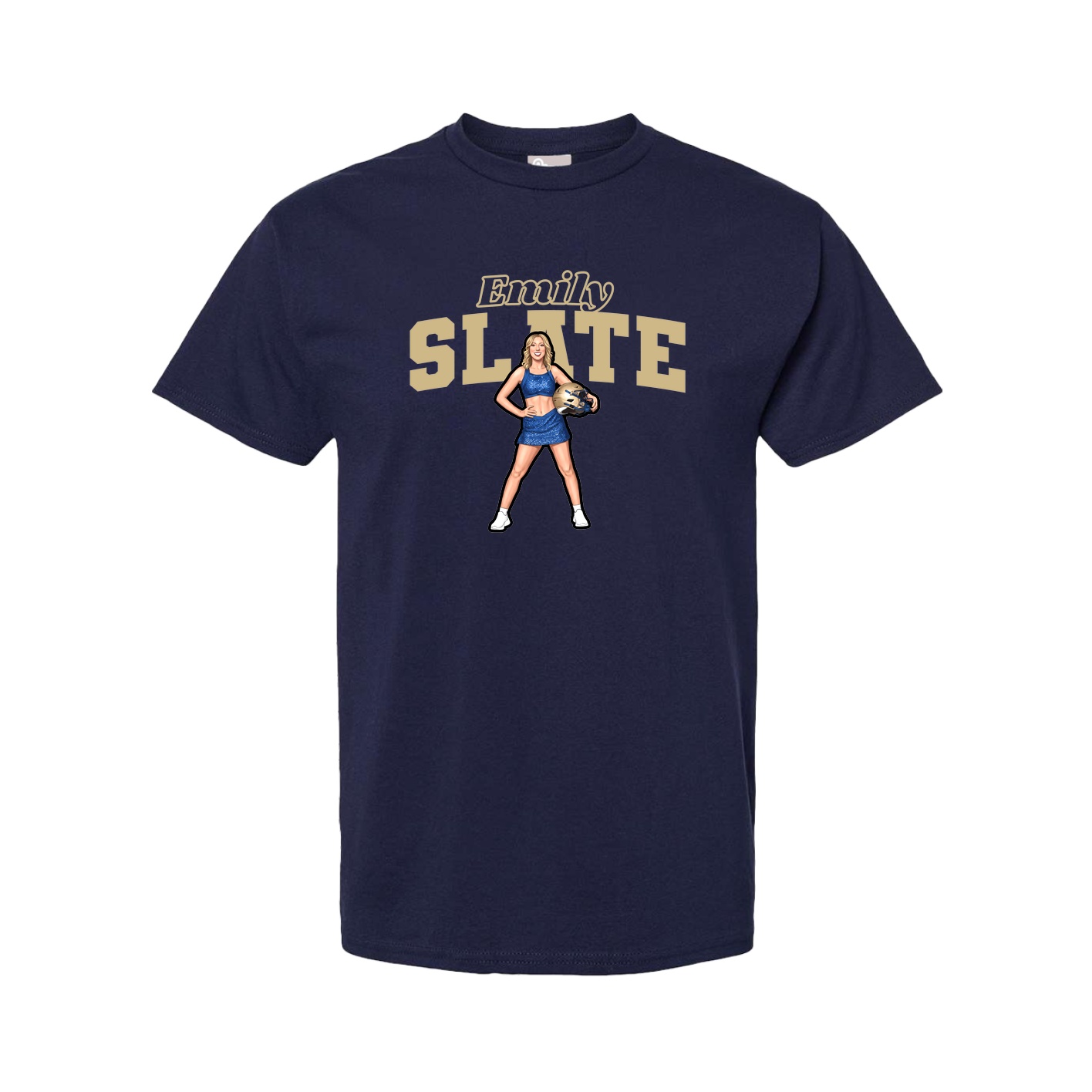 Youth Tee — Name Arch in Navy