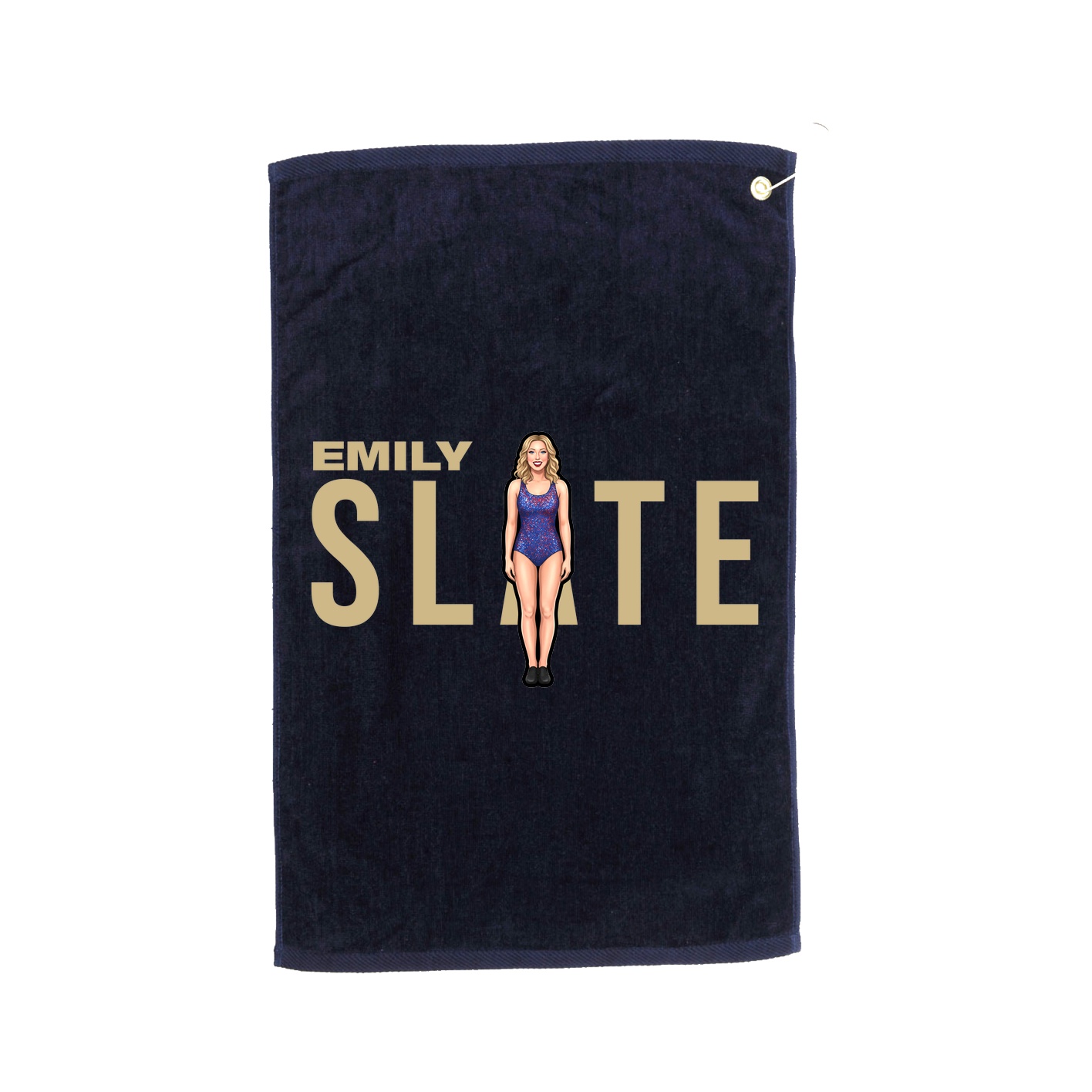 Golf Towel — Player Name in Navy
