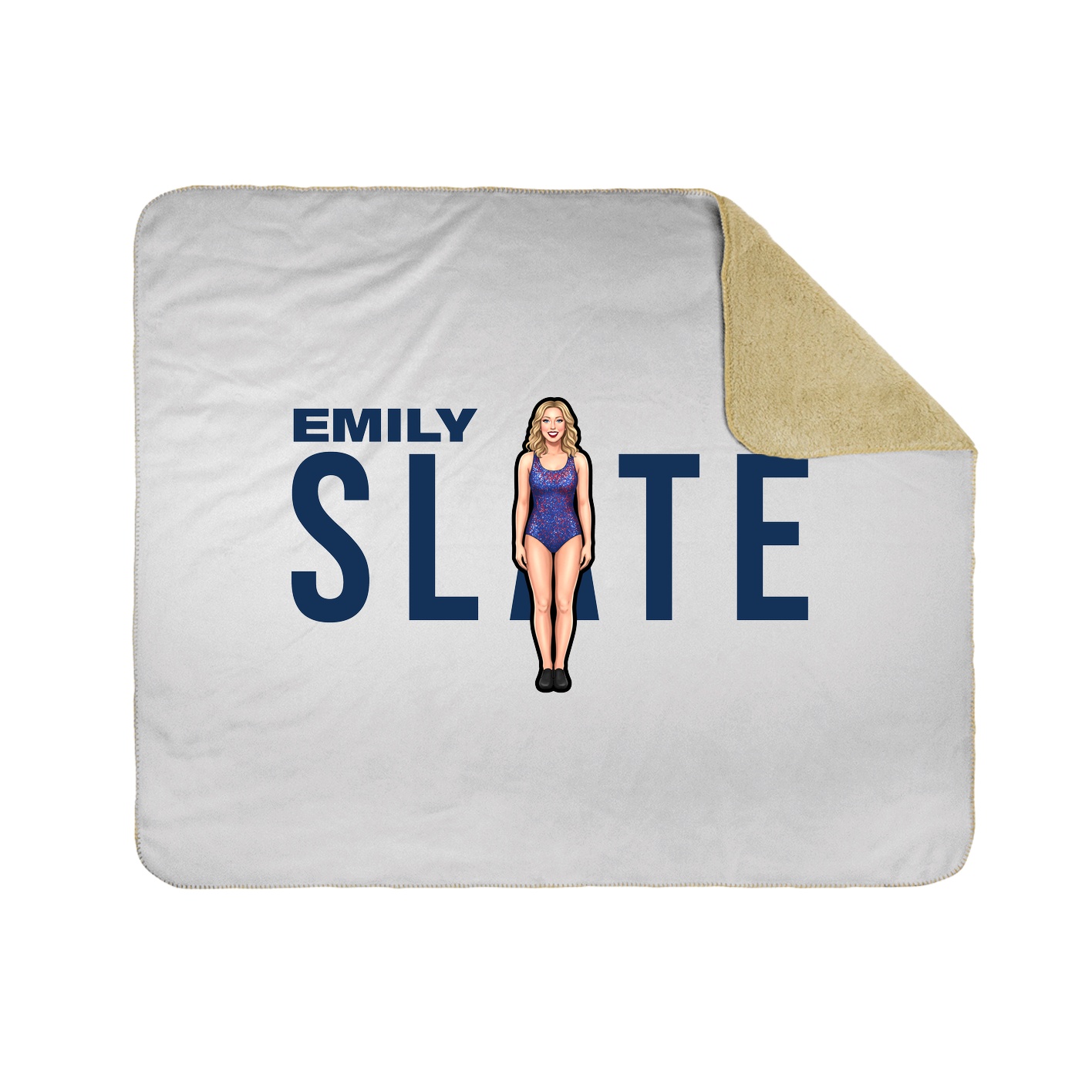 Throw Blanket — Player Name in White