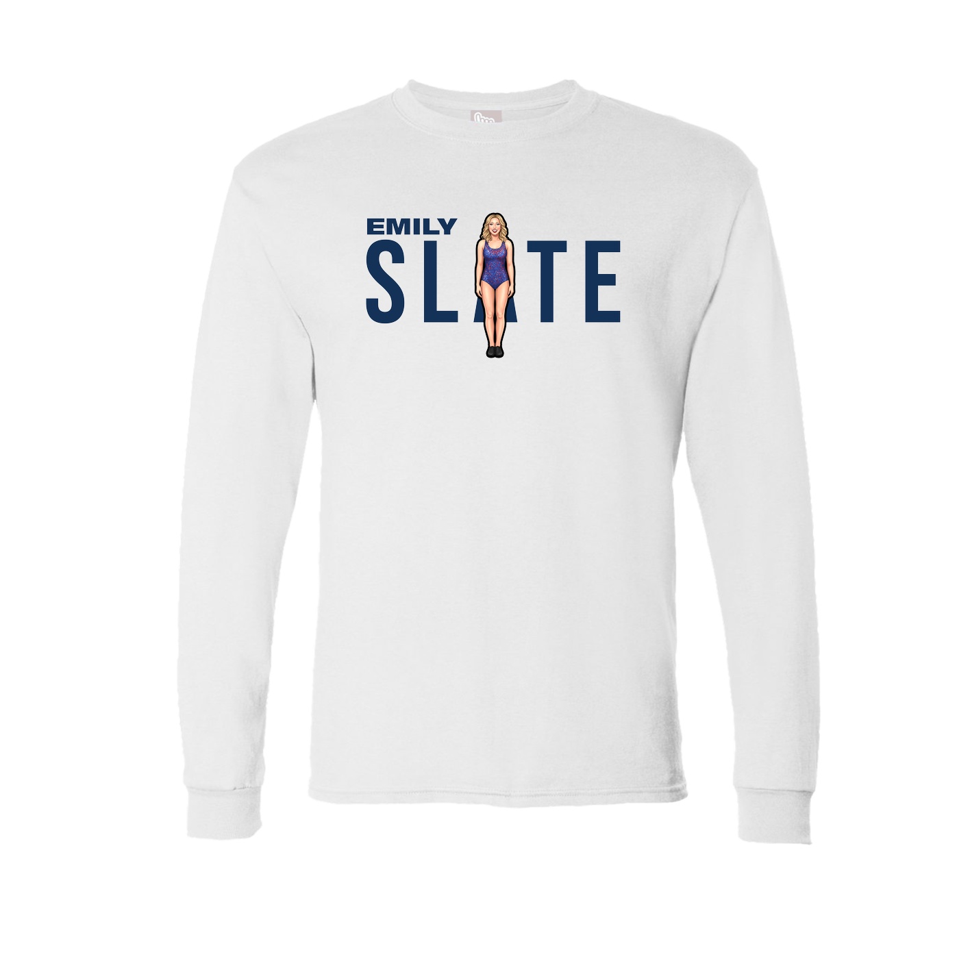 Long Sleeve Tee — Player Name in White