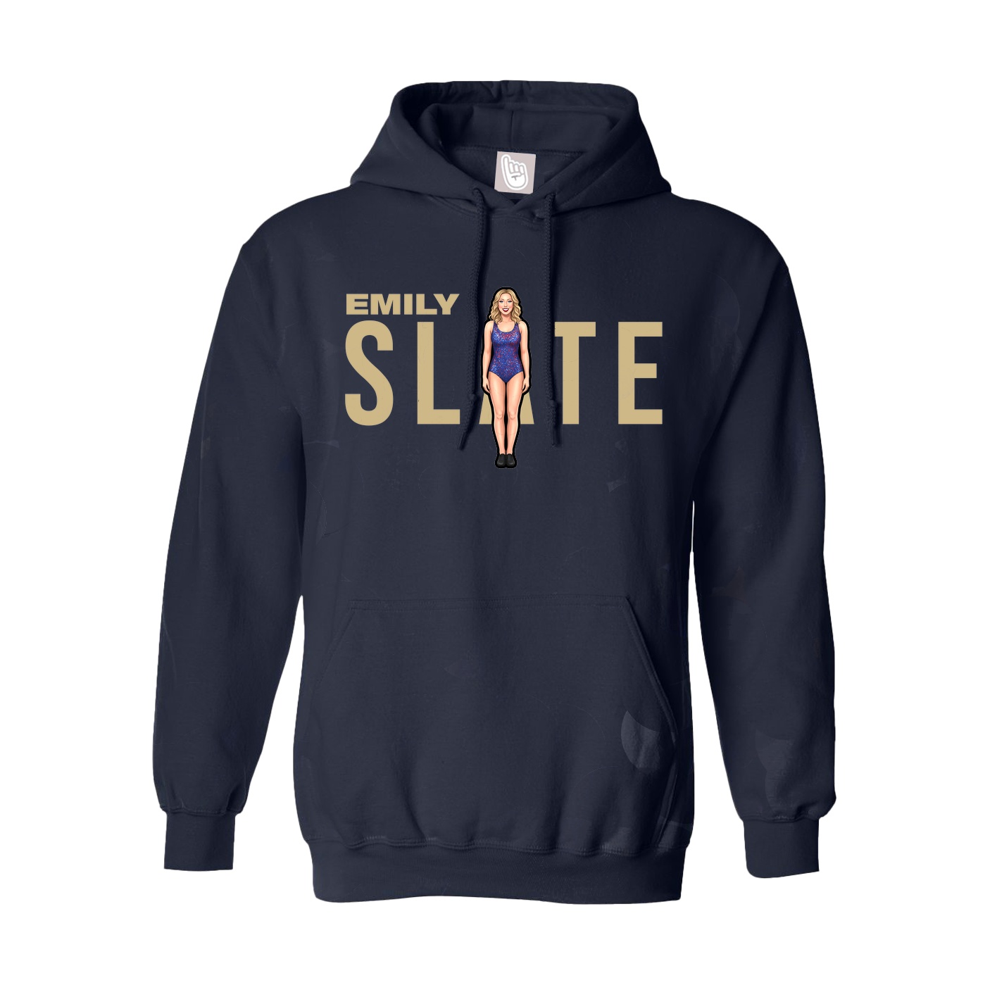 Youth Hoodie — Player Name in Navy