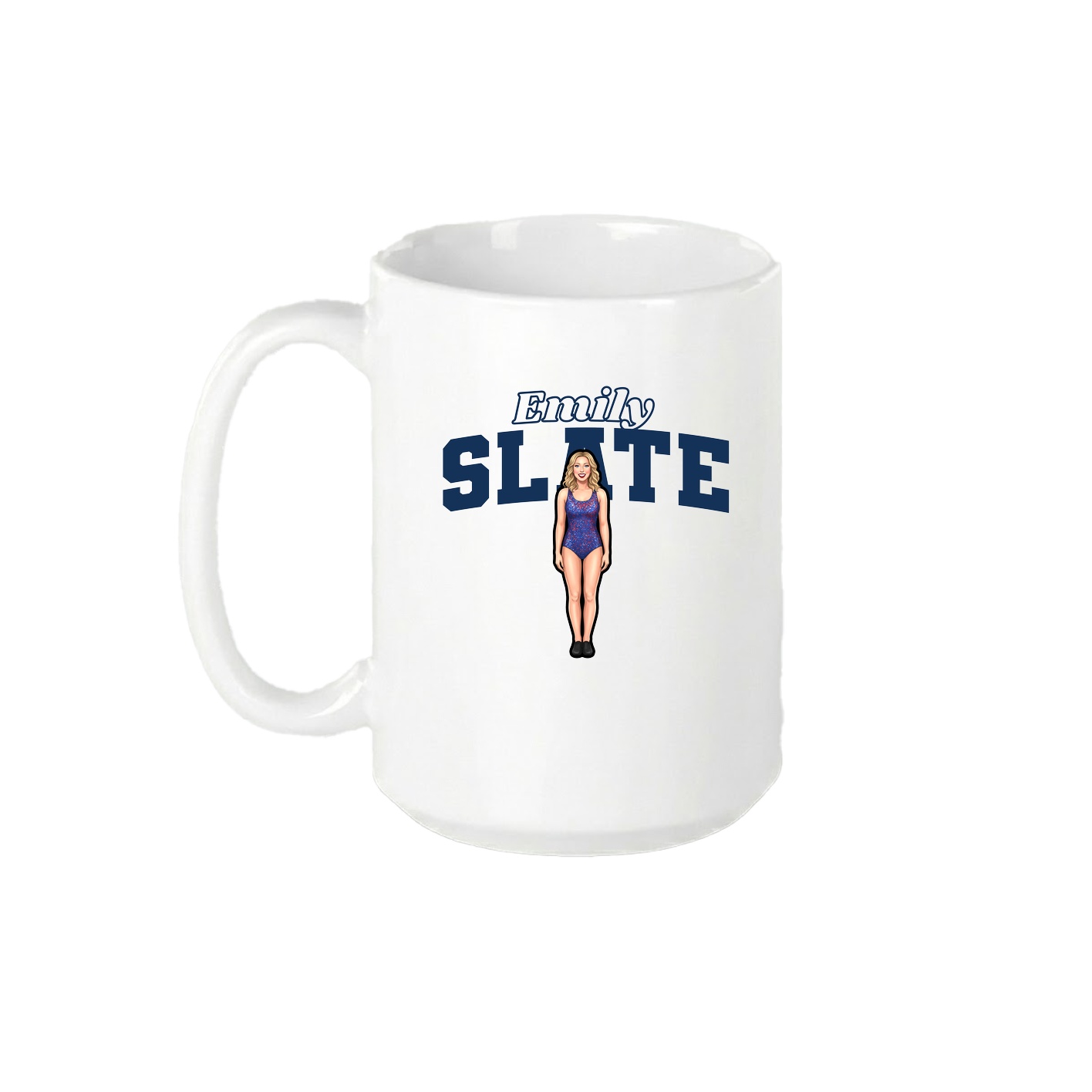 15oz Coffee Mug — Name Arch in White