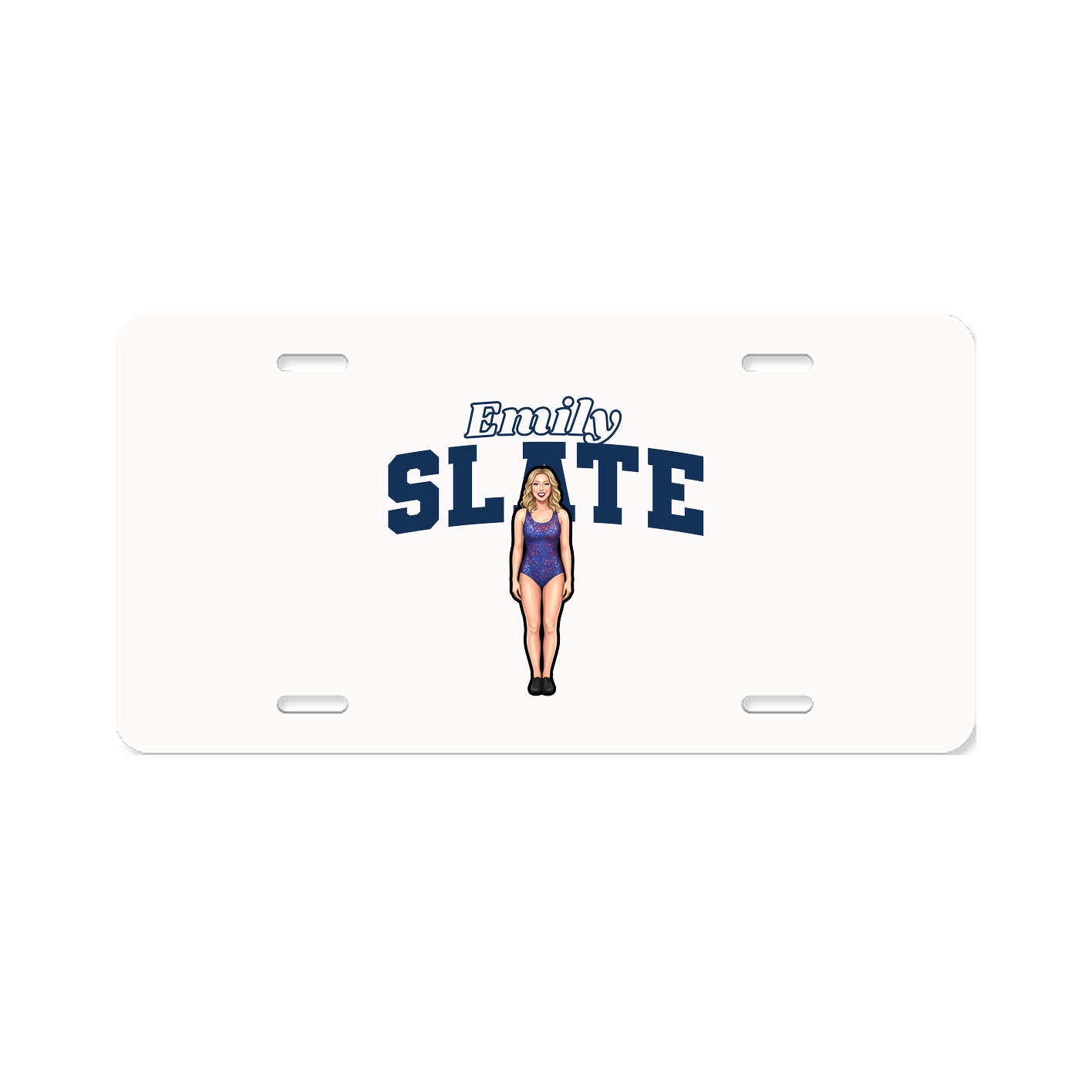 License Plate — Name Arch in Classic