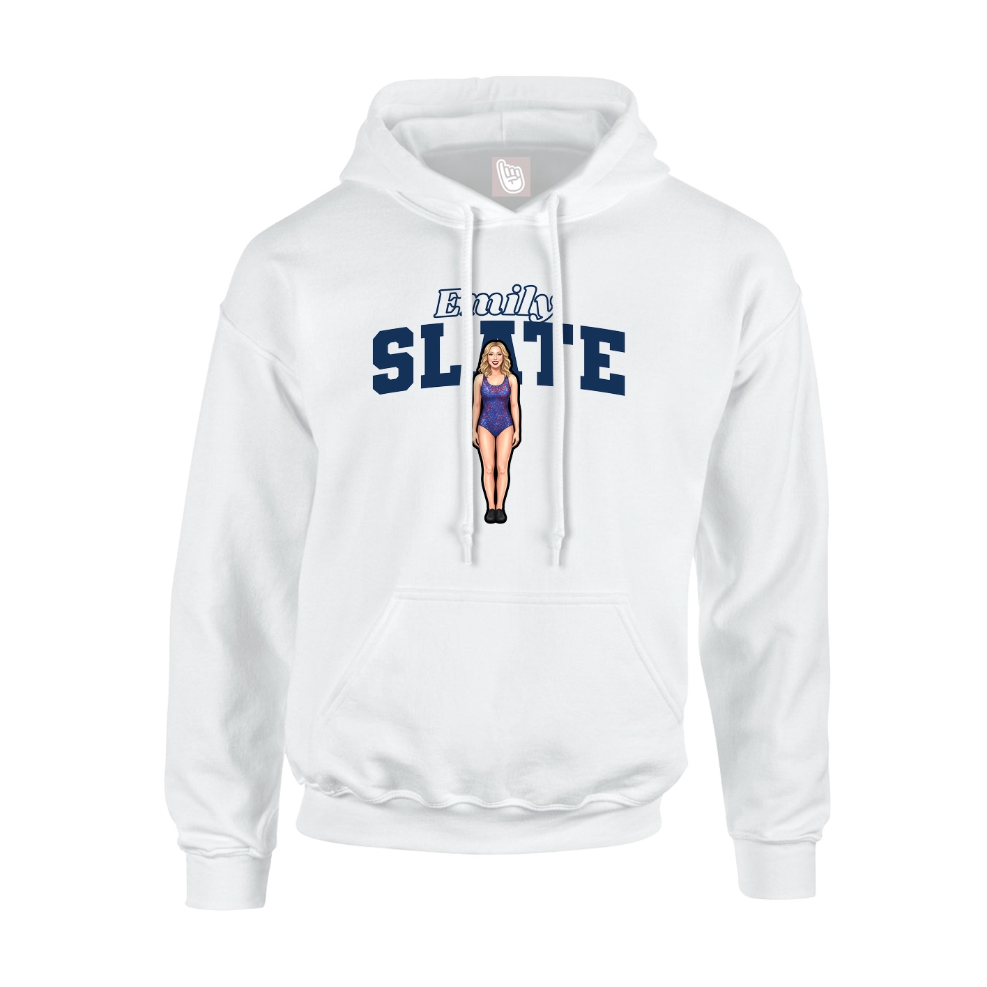 Hoodie — Name Arch in White