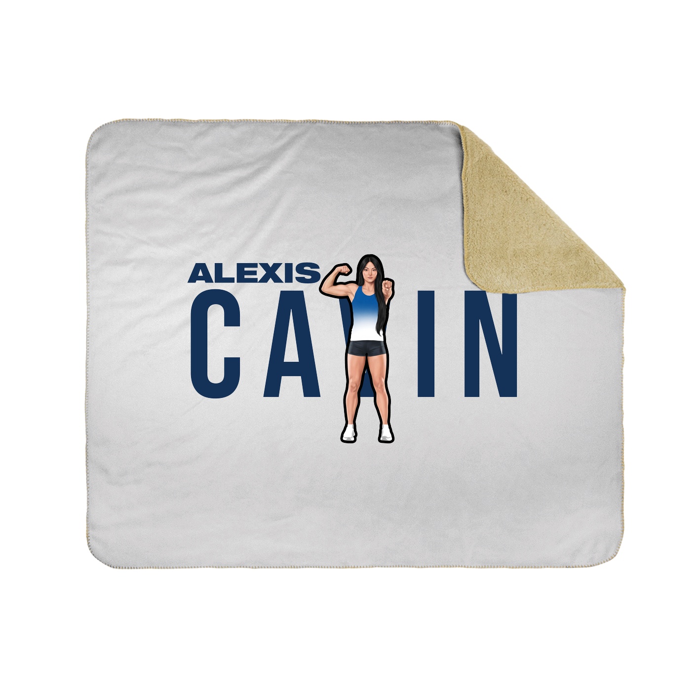 Throw Blanket — Player Name in White