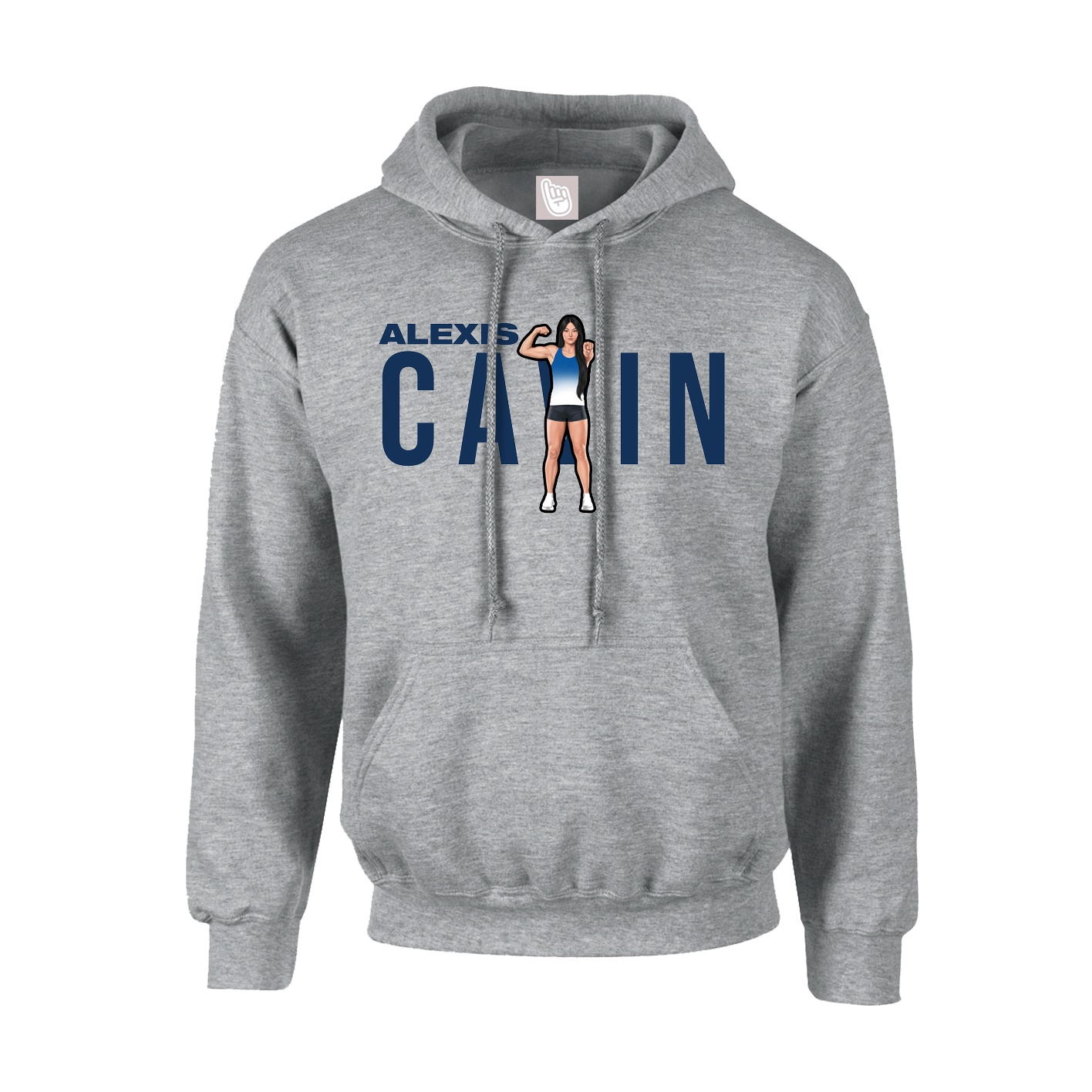 Youth Hoodie — Player Name in Grey