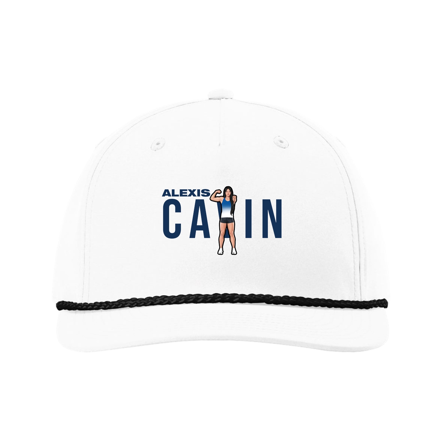 Five-Panel Classic Rope Cap — Player Name in White