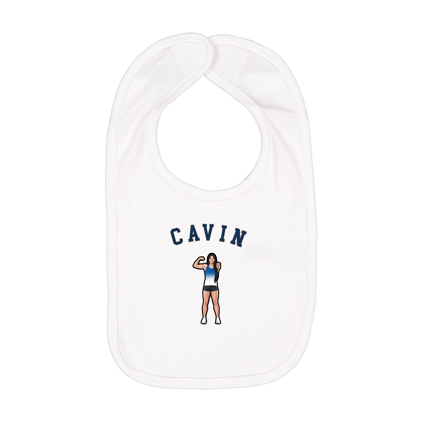 Infant Bib — Shirsey Arch in White