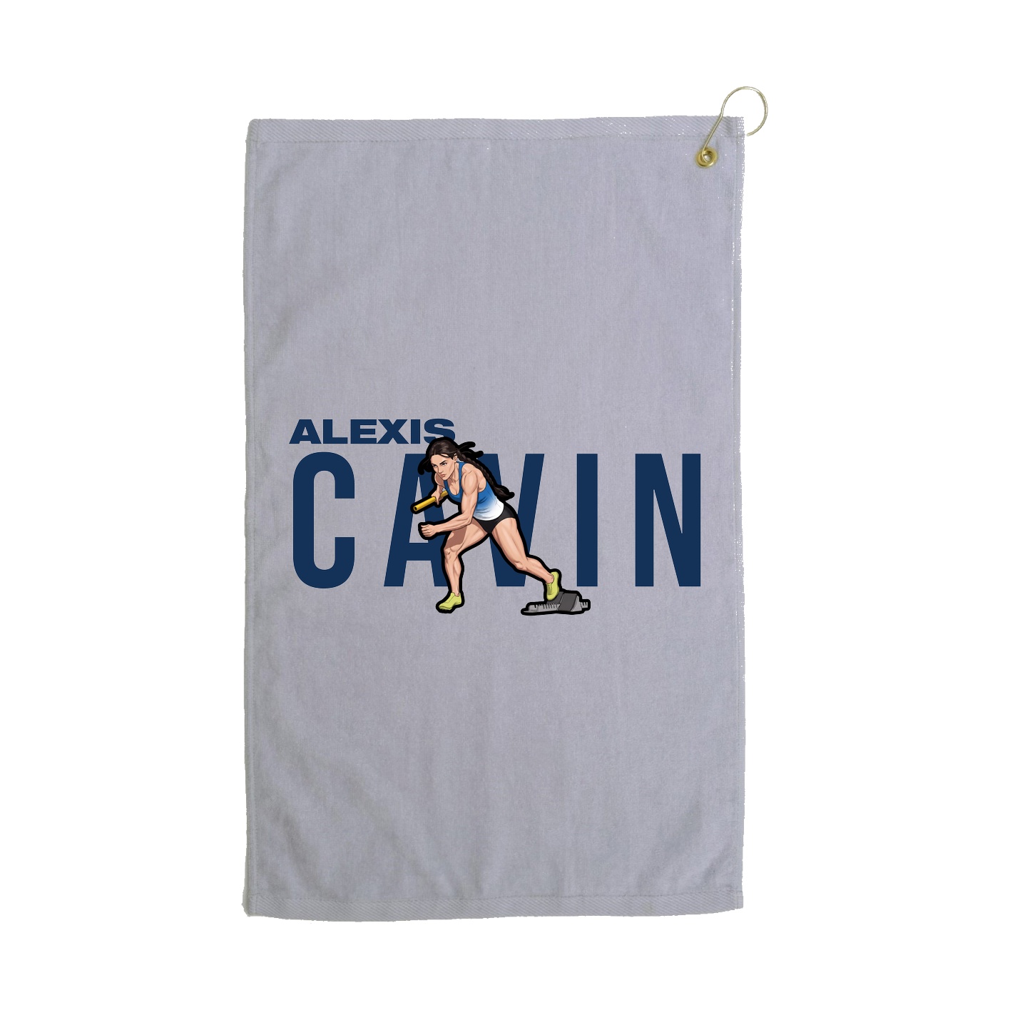 Golf Towel — Player Name in Grey