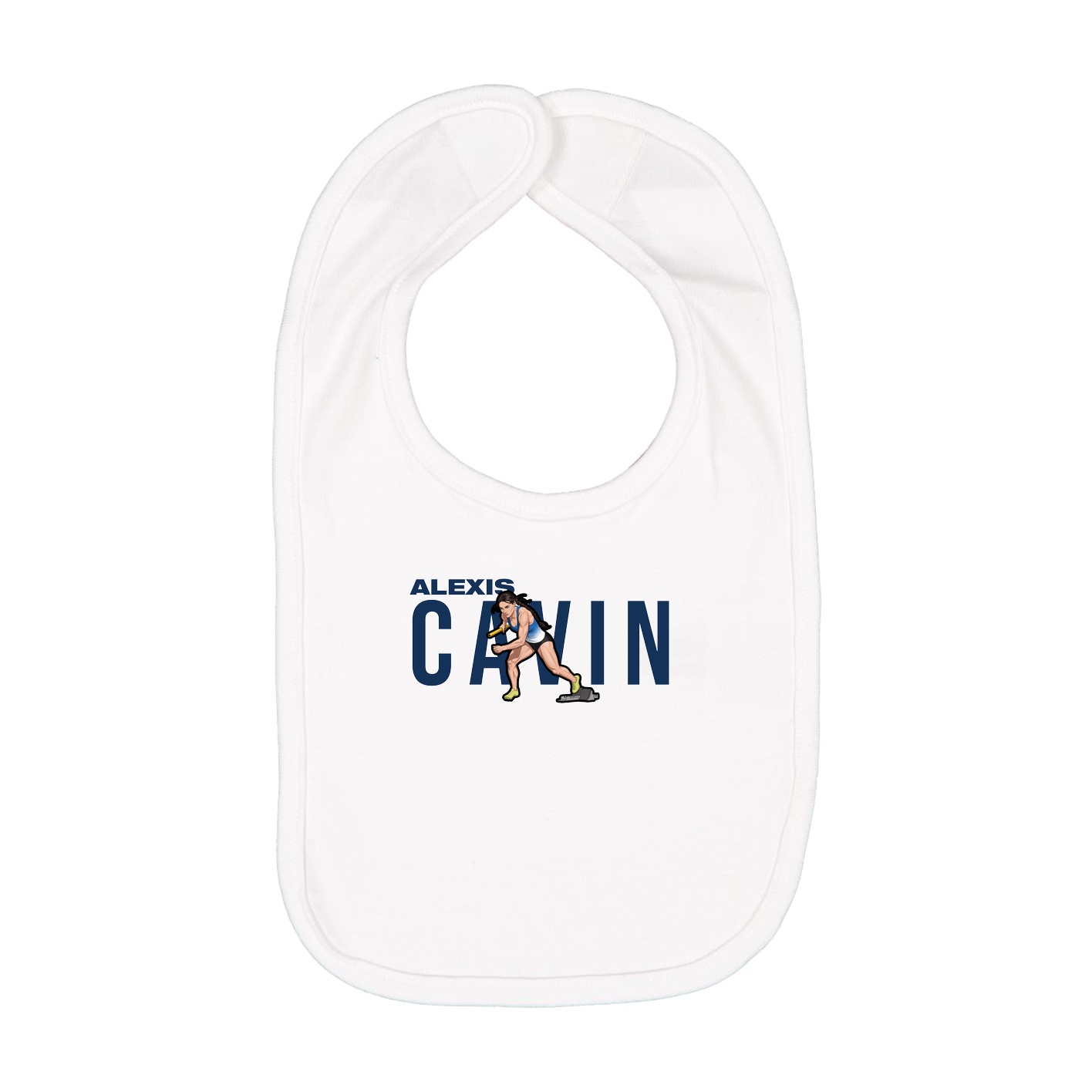 Infant Bib — Player Name in White