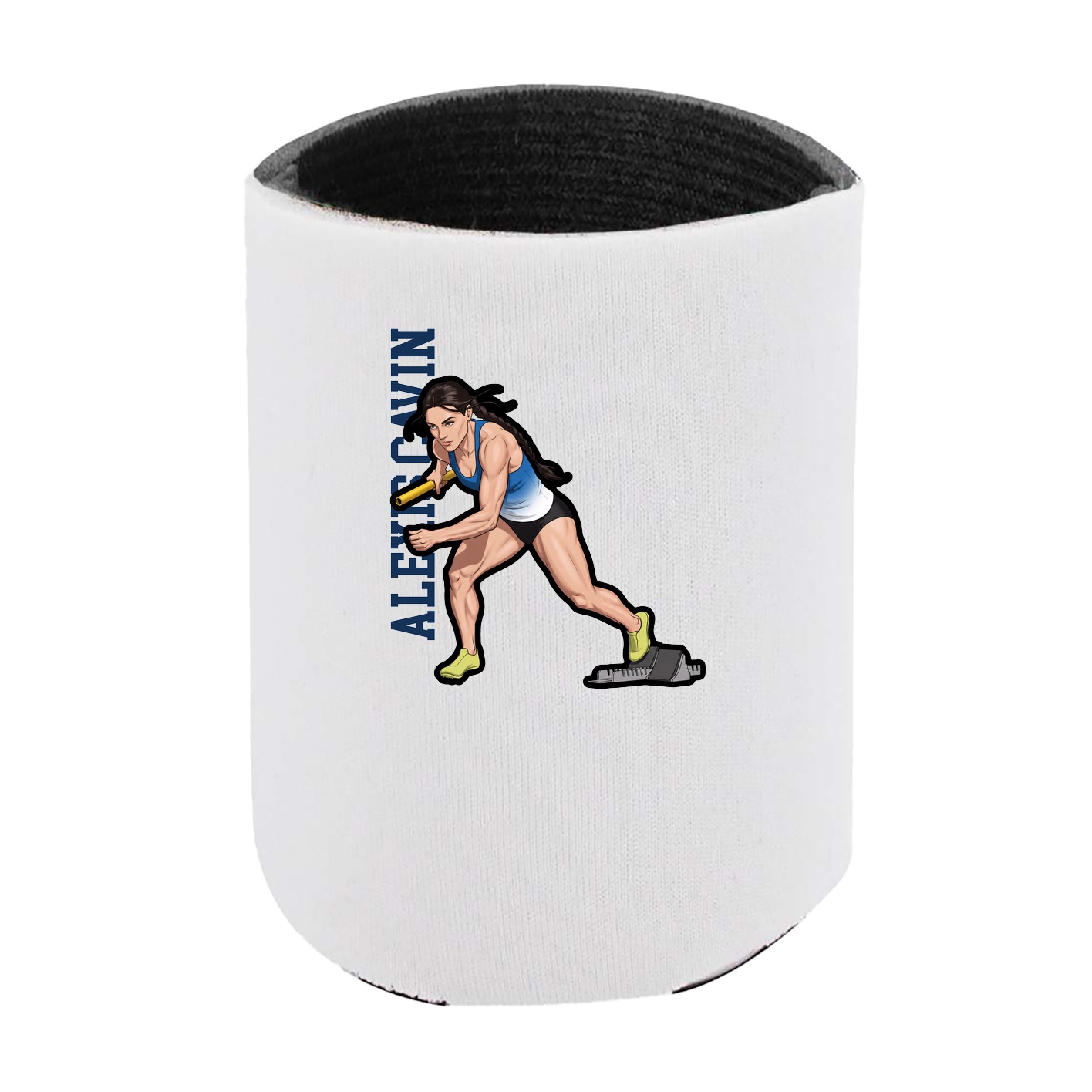 Can Holder — Name Vertical in White