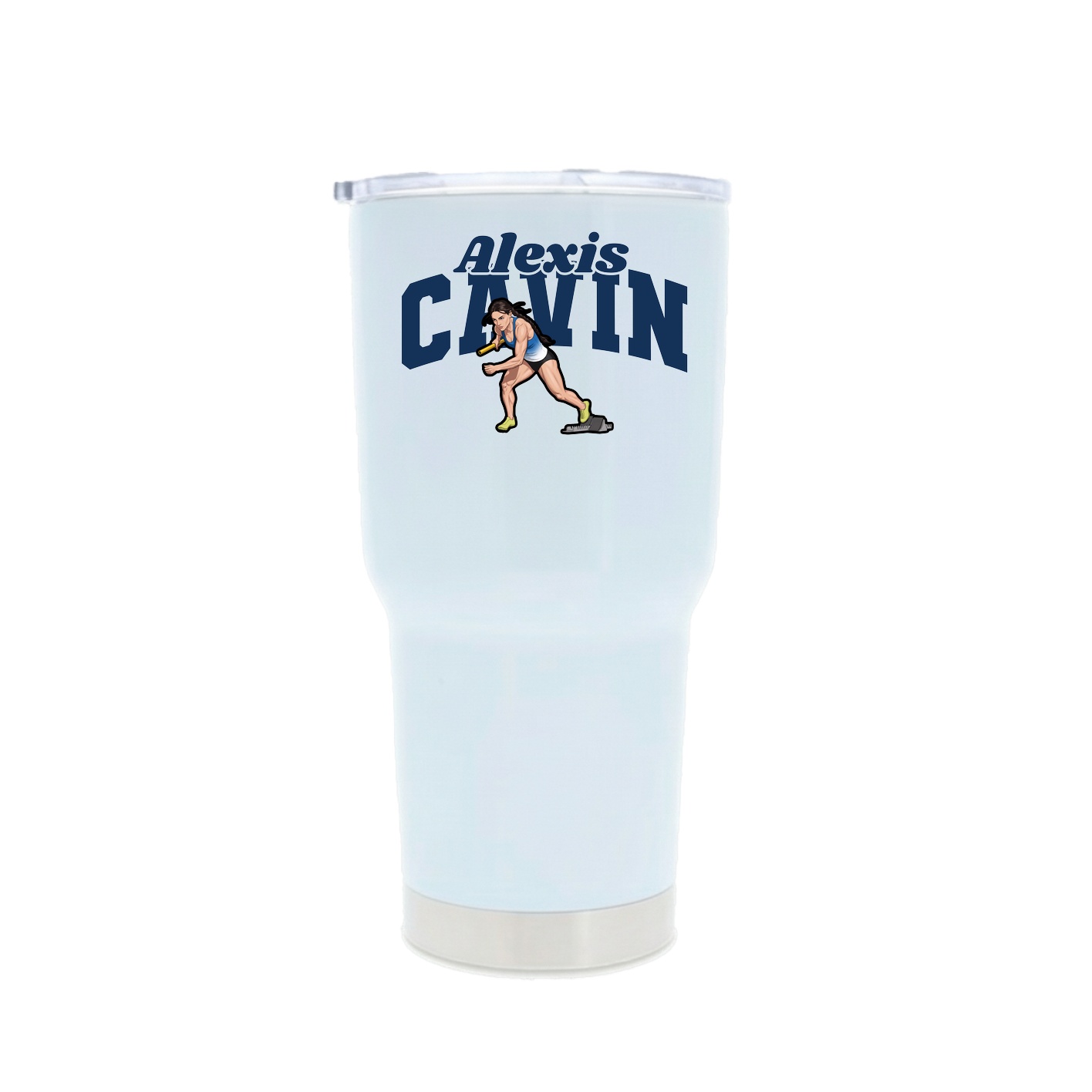 30oz Stainless Steel Tumbler — Signature Arch in White