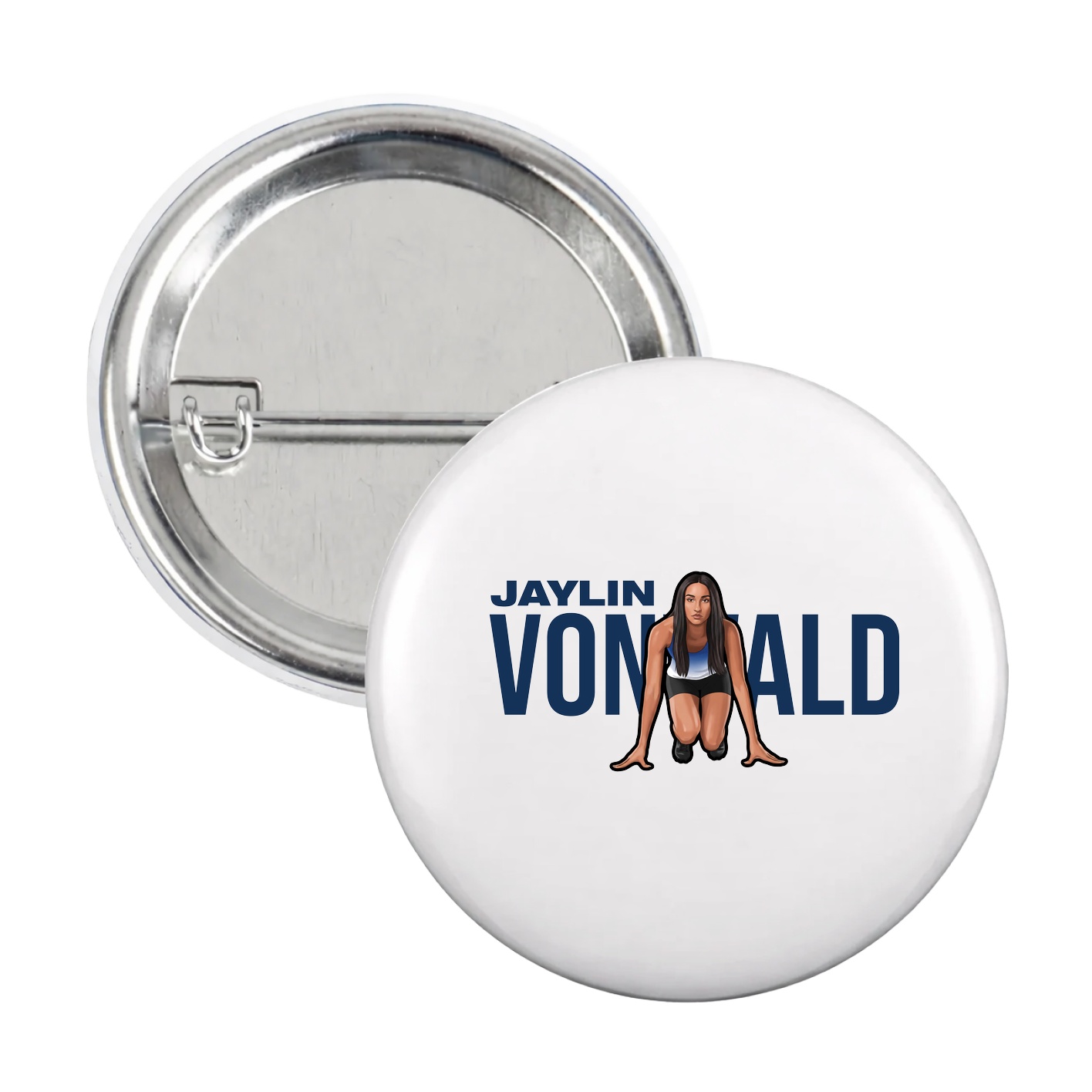 Game Day Button — Player Name in White
