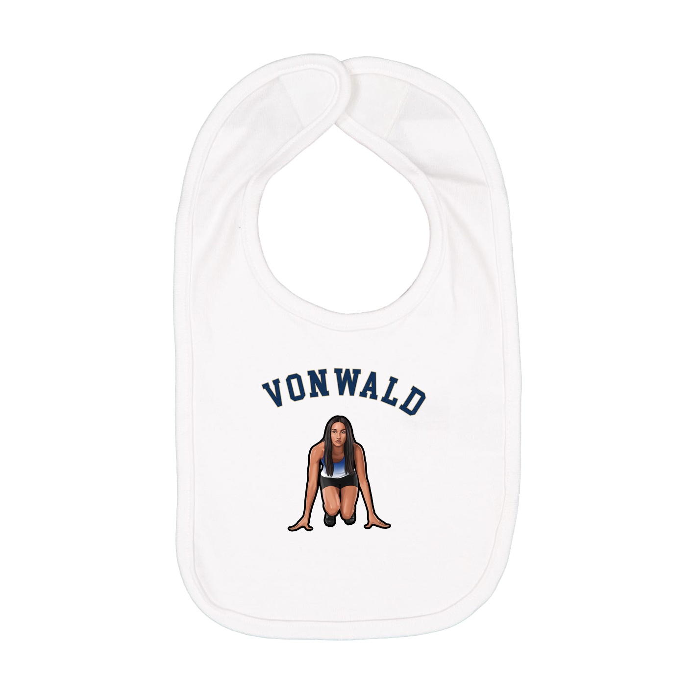 Infant Bib — Shirsey Arch in White