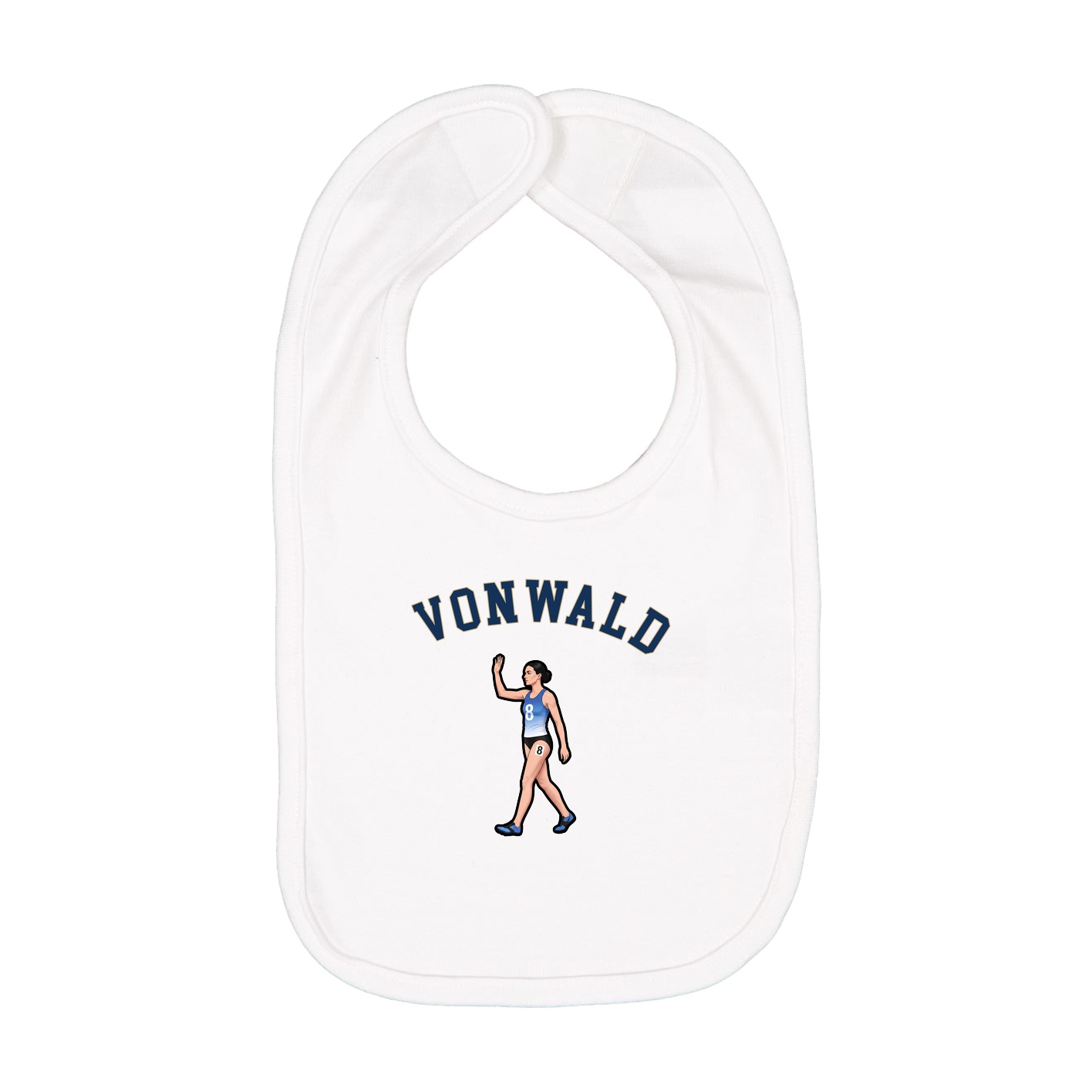 Infant Bib — Shirsey Arch in White