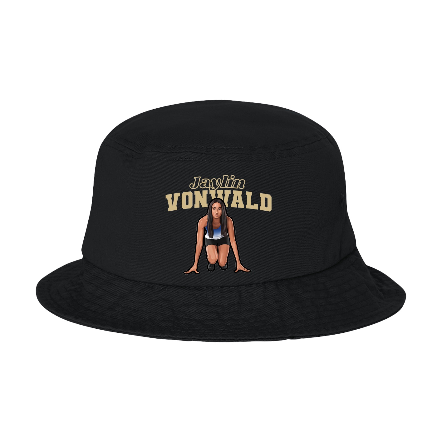 Bucket Cap — Name Arch in Black