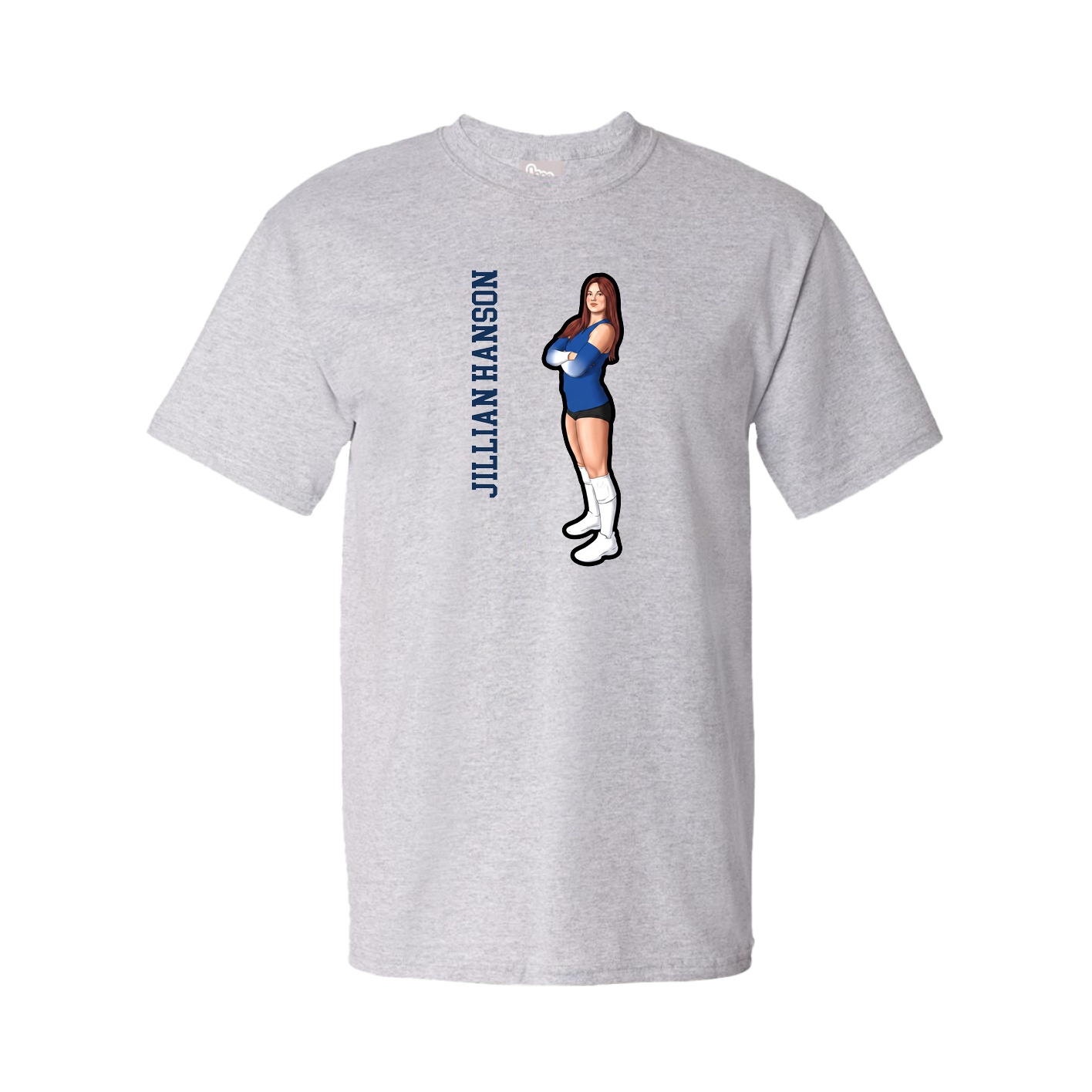 Tee — Name Vertical in Grey