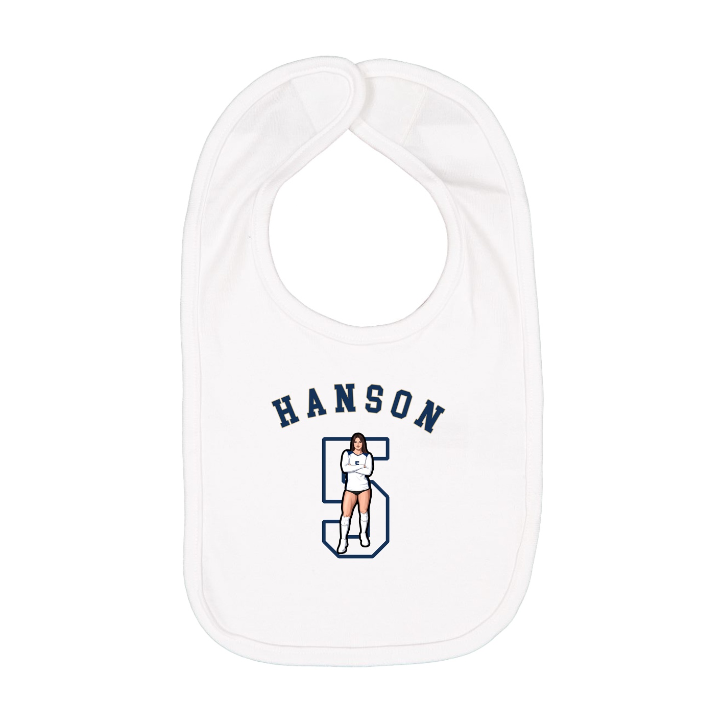 Infant Bib — Shirsey Arch in White