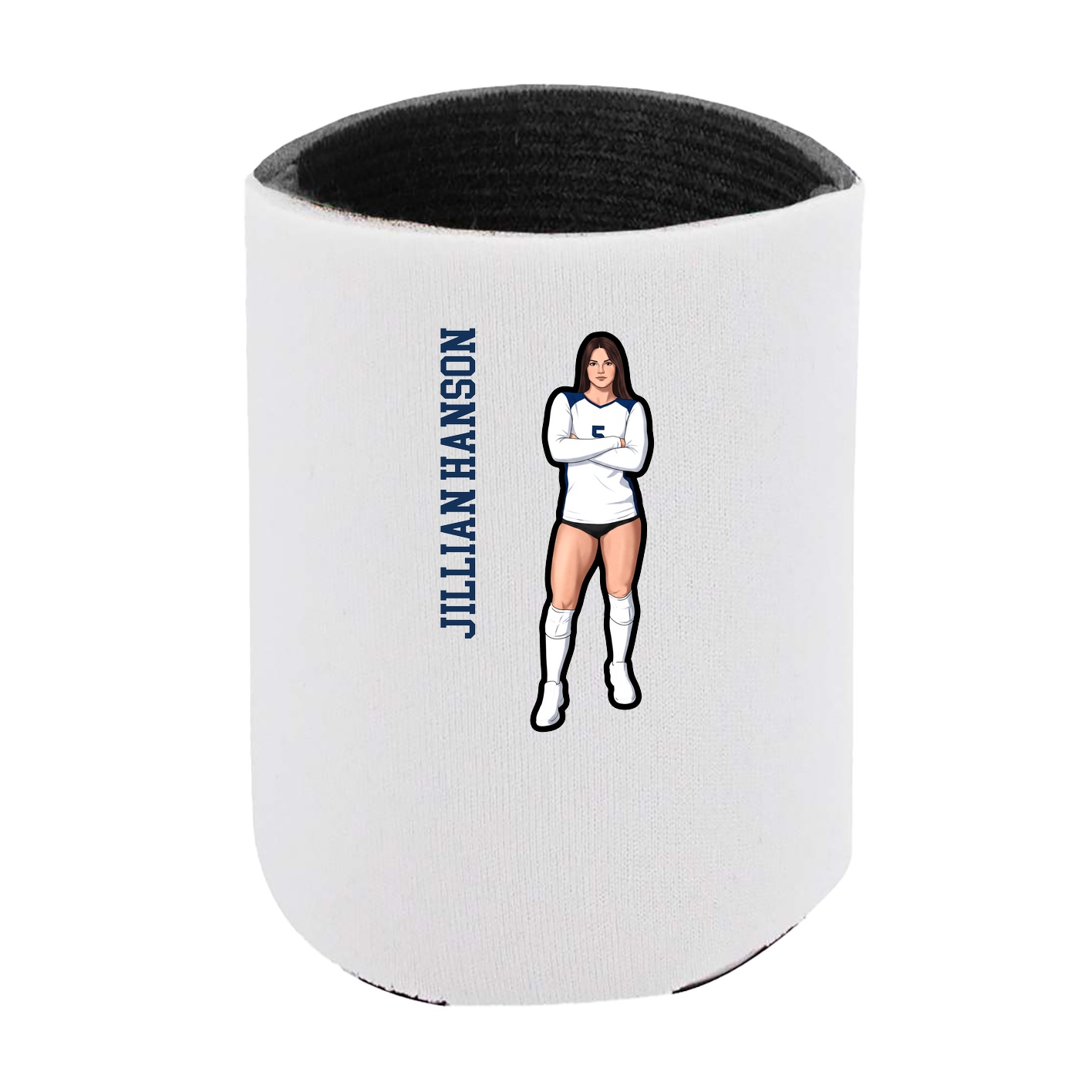 Can Holder — Name Vertical in White
