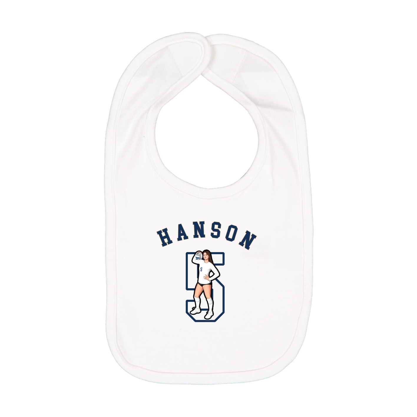 Infant Bib — Shirsey Arch in White