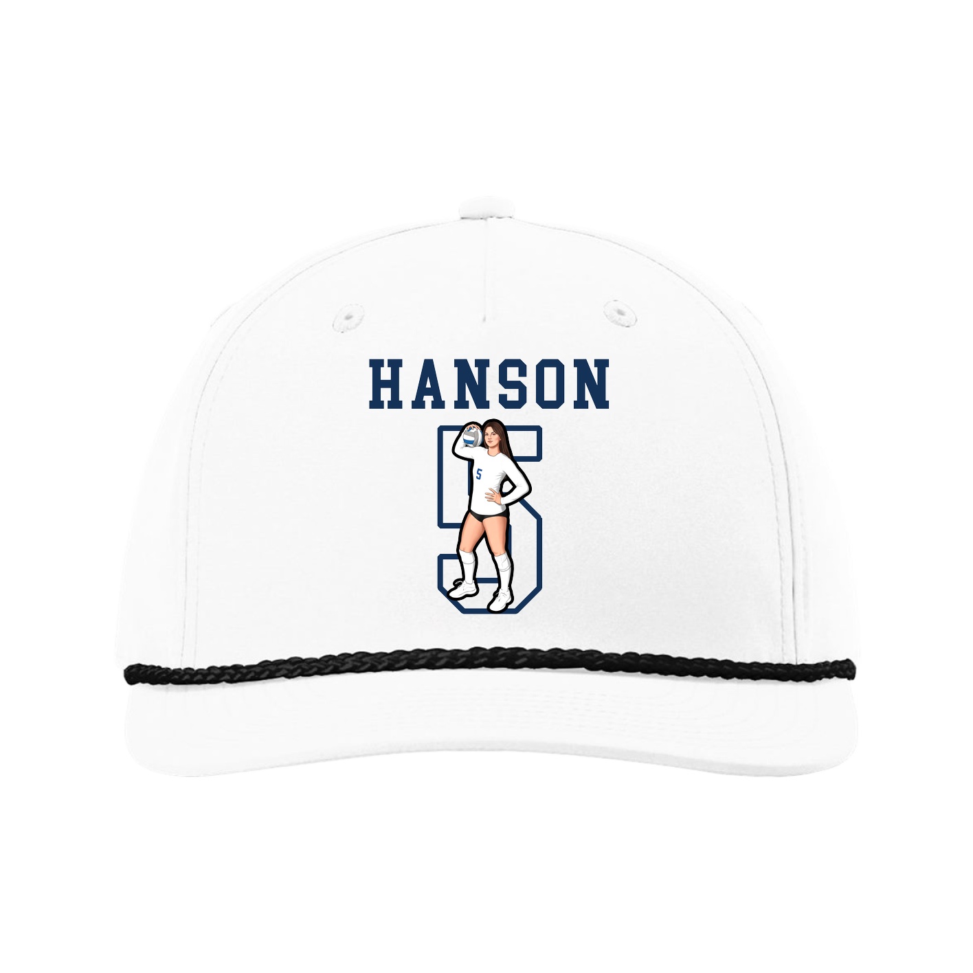 Five-Panel Classic Rope Cap — Shirsey in White