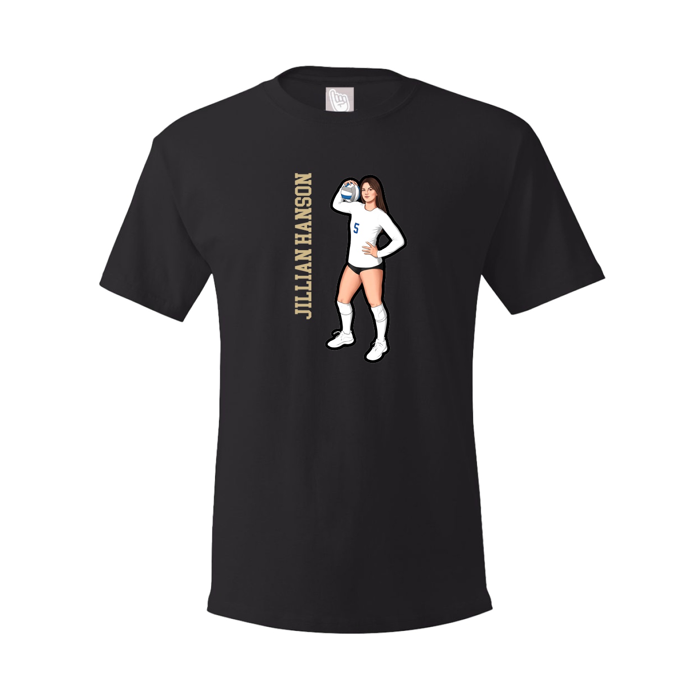 Tee — Name Vertical in Black