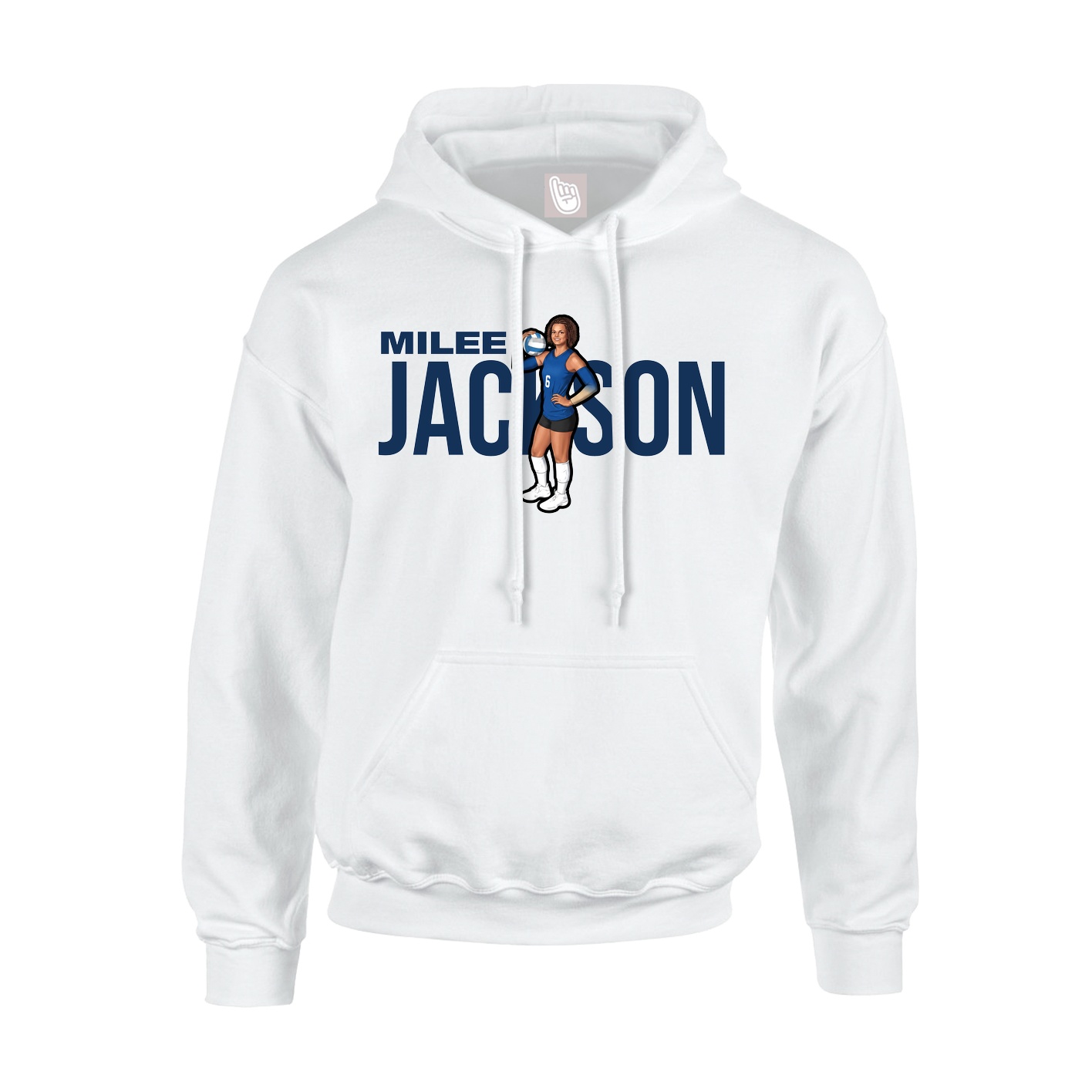 Hoodie — Player Name in White