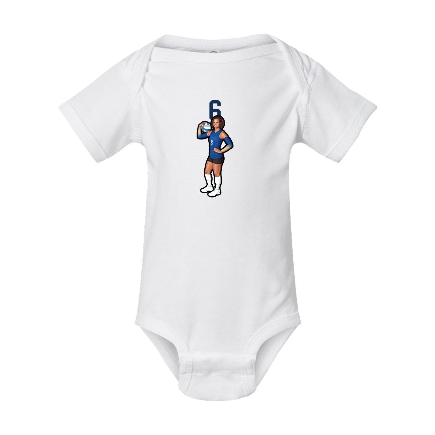 Baby Onesie — Number Top in White