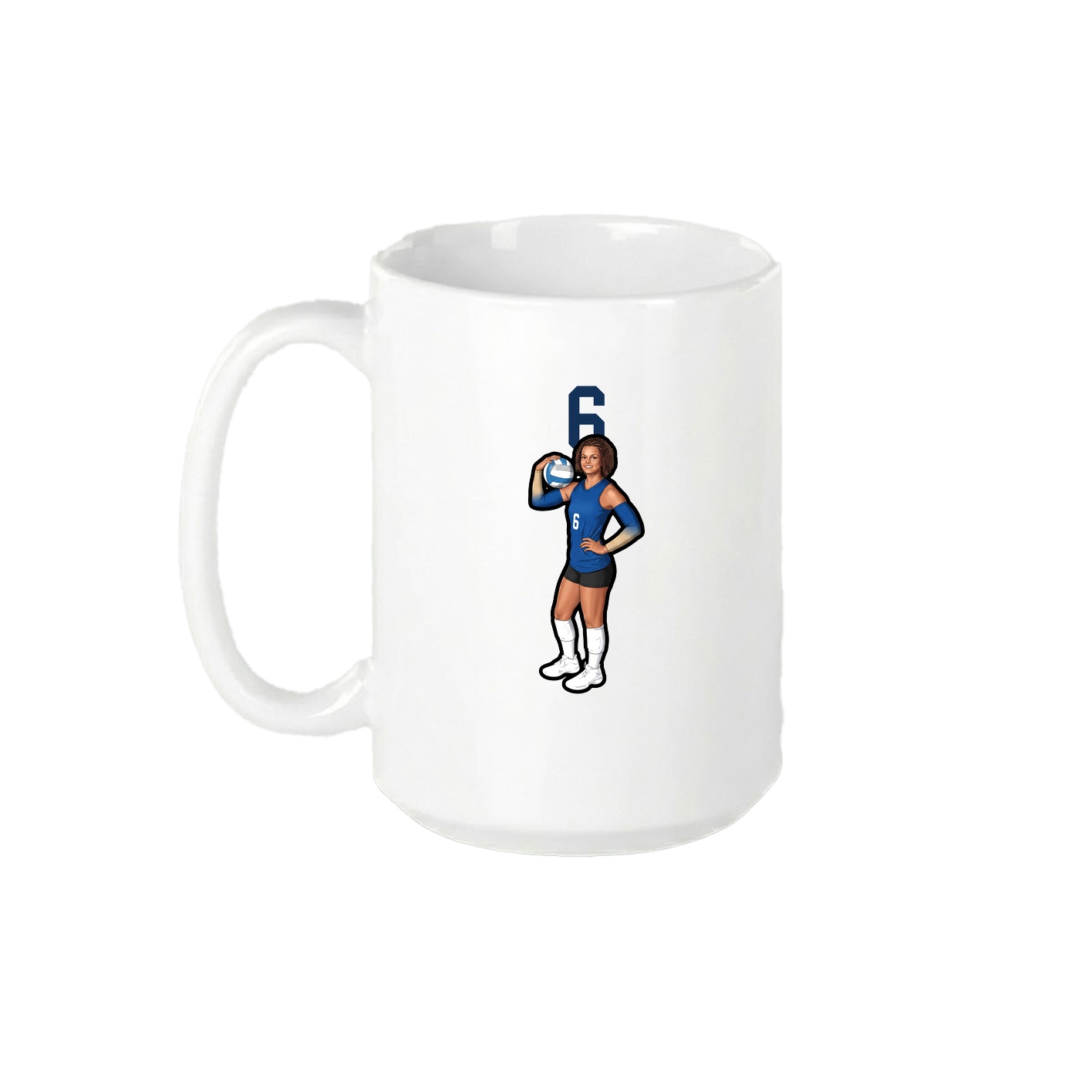 15oz Coffee Mug — Number Top in White