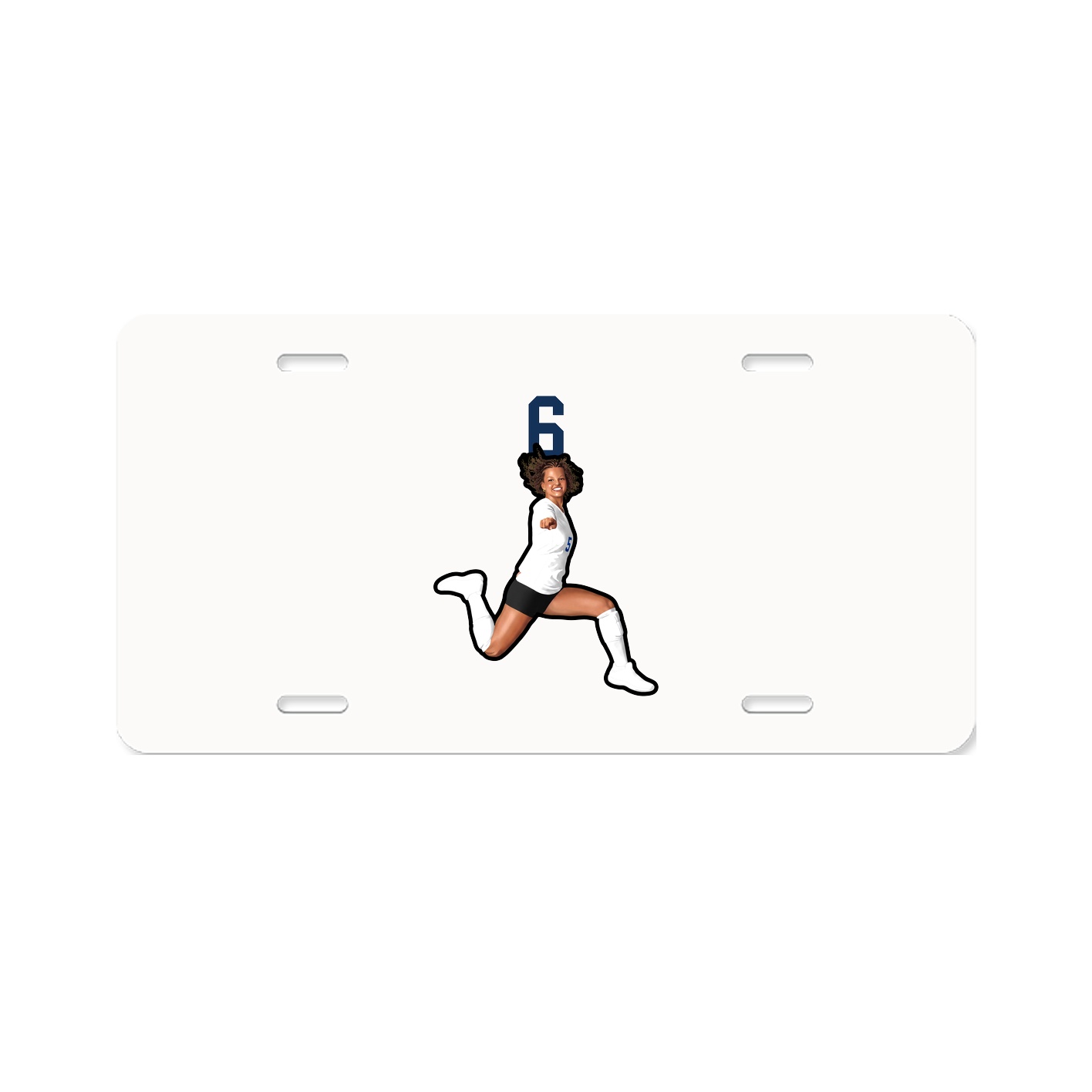 License Plate — Number Top in Classic