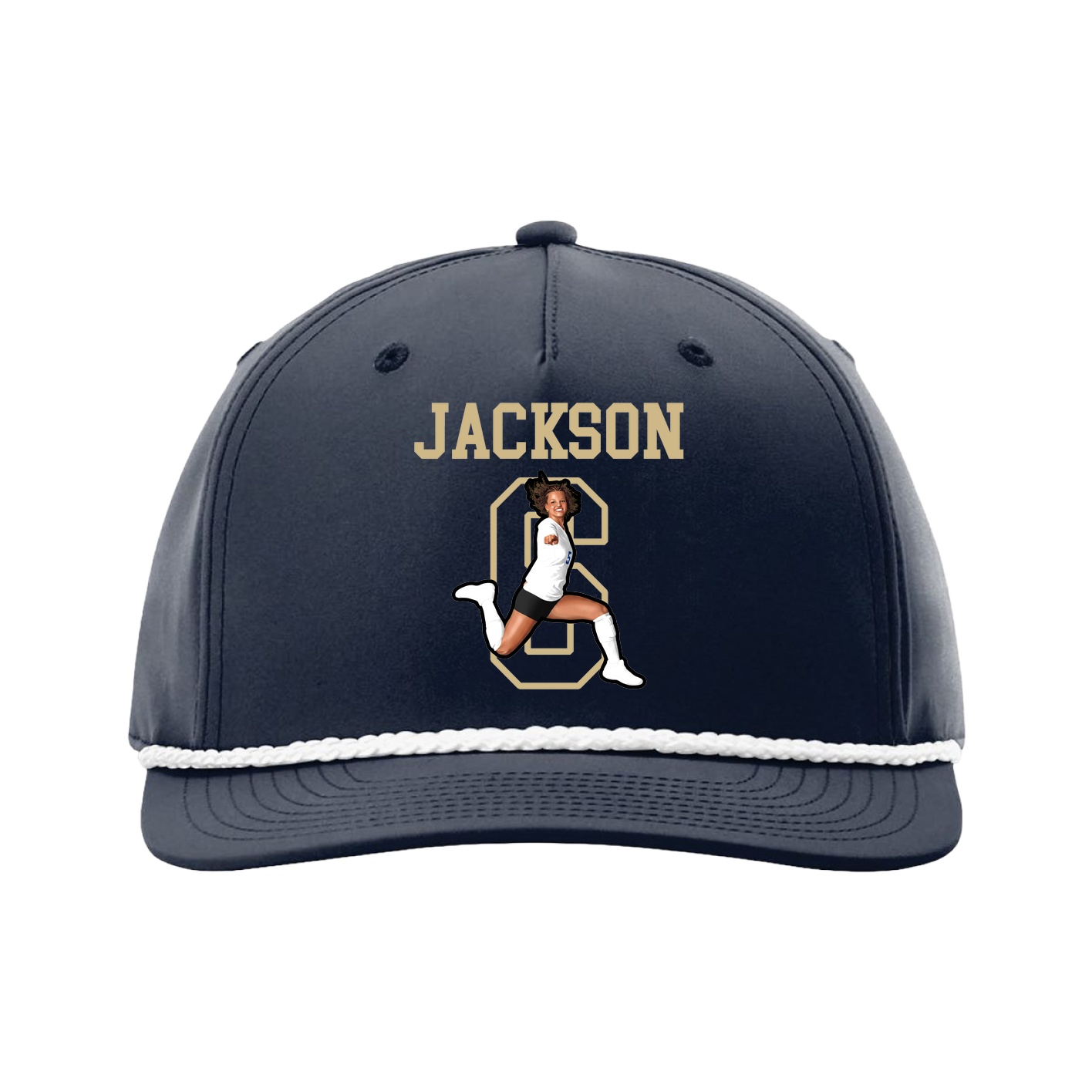 Five-Panel Classic Rope Cap — Shirsey in Navy