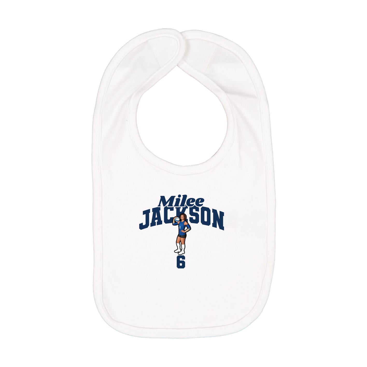 Infant Bib — Signature Arch in White
