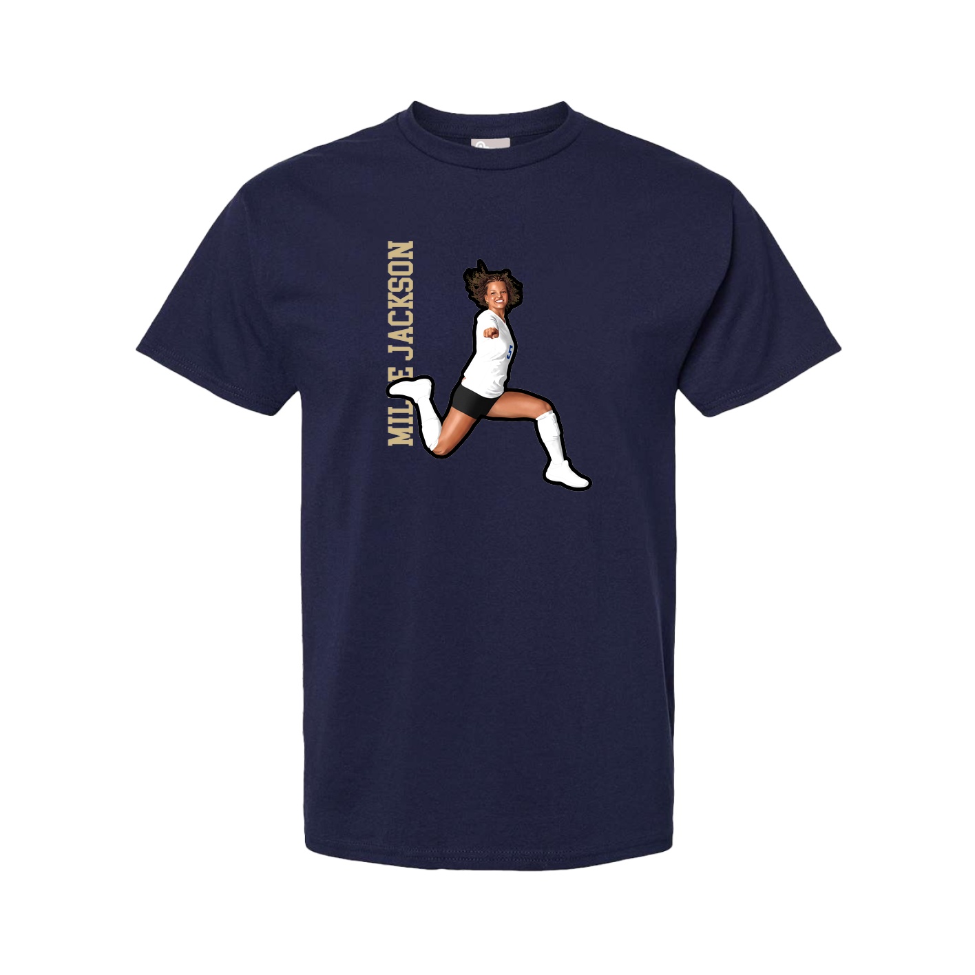 Youth Tee — Name Vertical in Navy