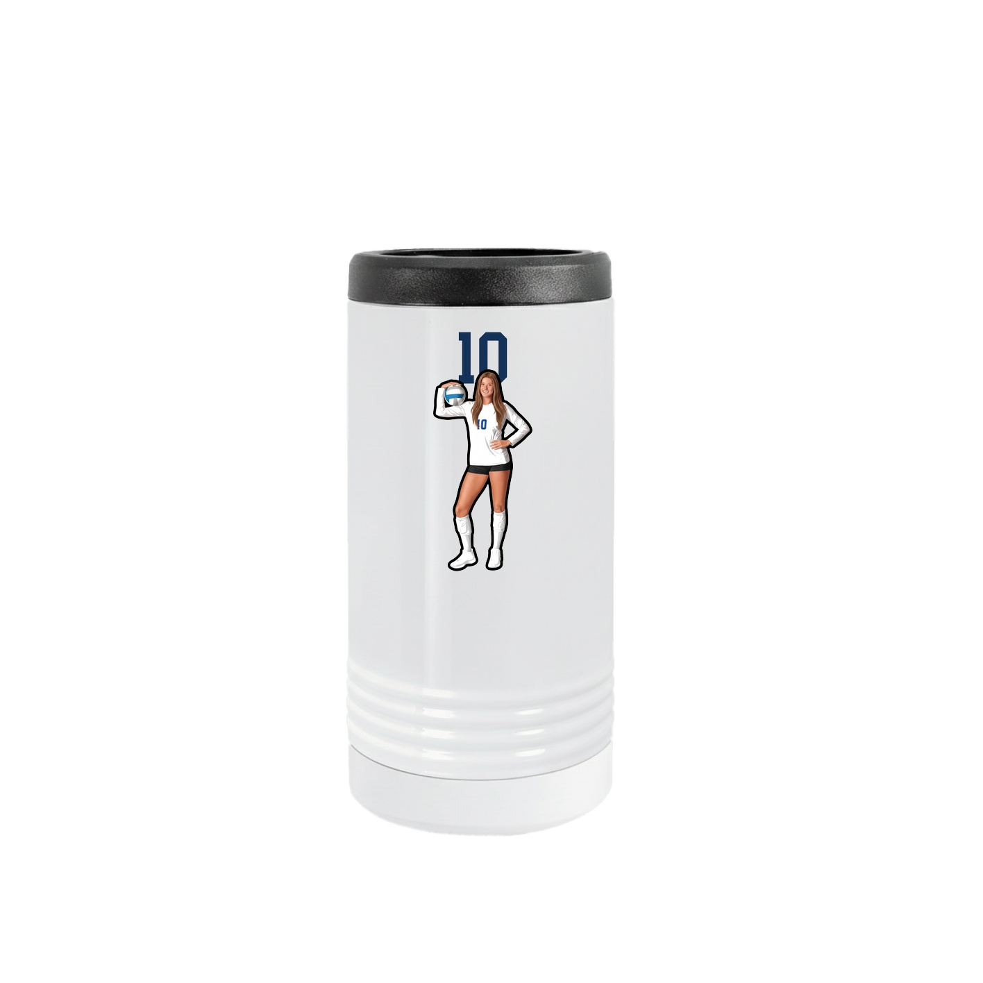 Slim Beverage Holder — Number Top in White