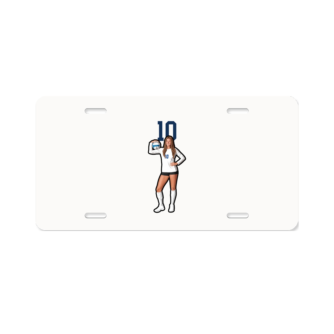 License Plate — Number Top in Classic