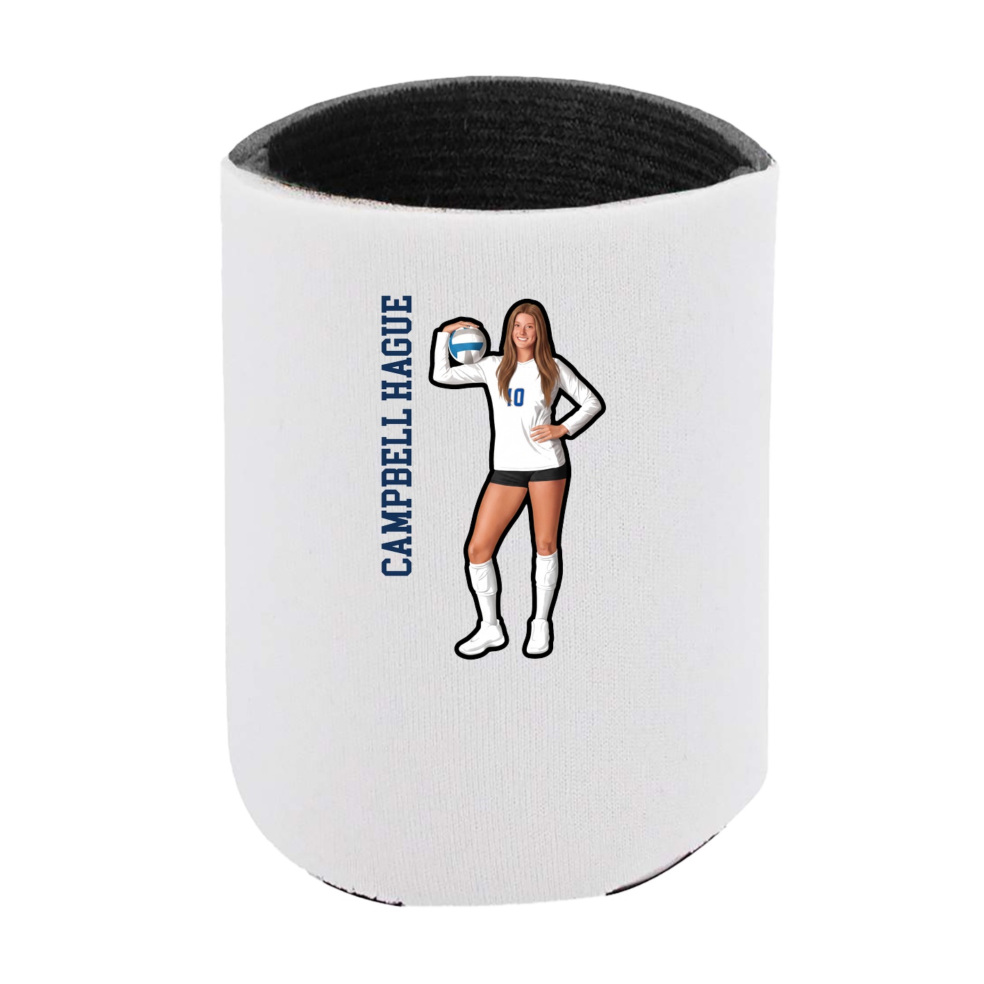 Can Holder — Name Vertical in White