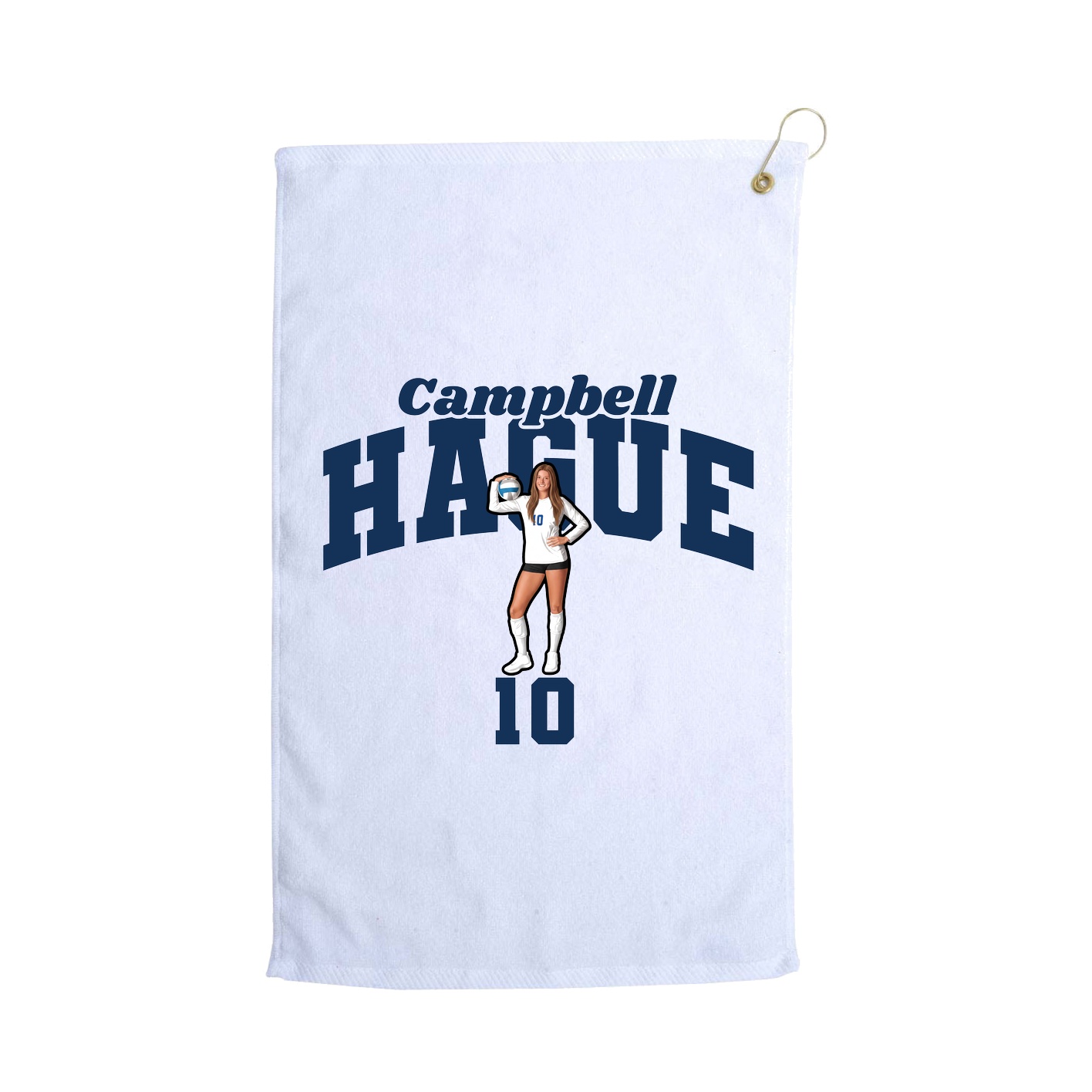 Golf Towel — Signature Arch in White