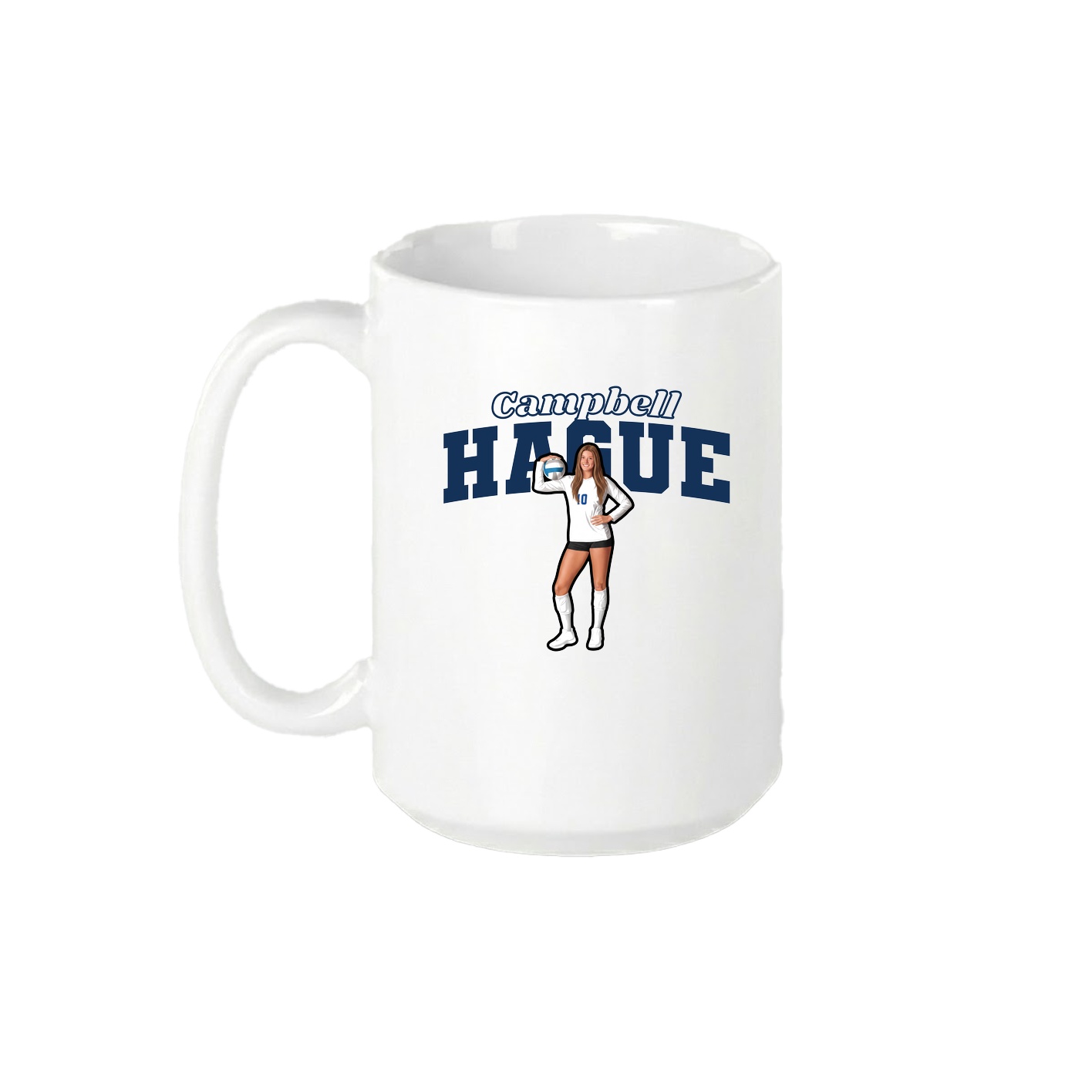 15oz Coffee Mug — Name Arch in White