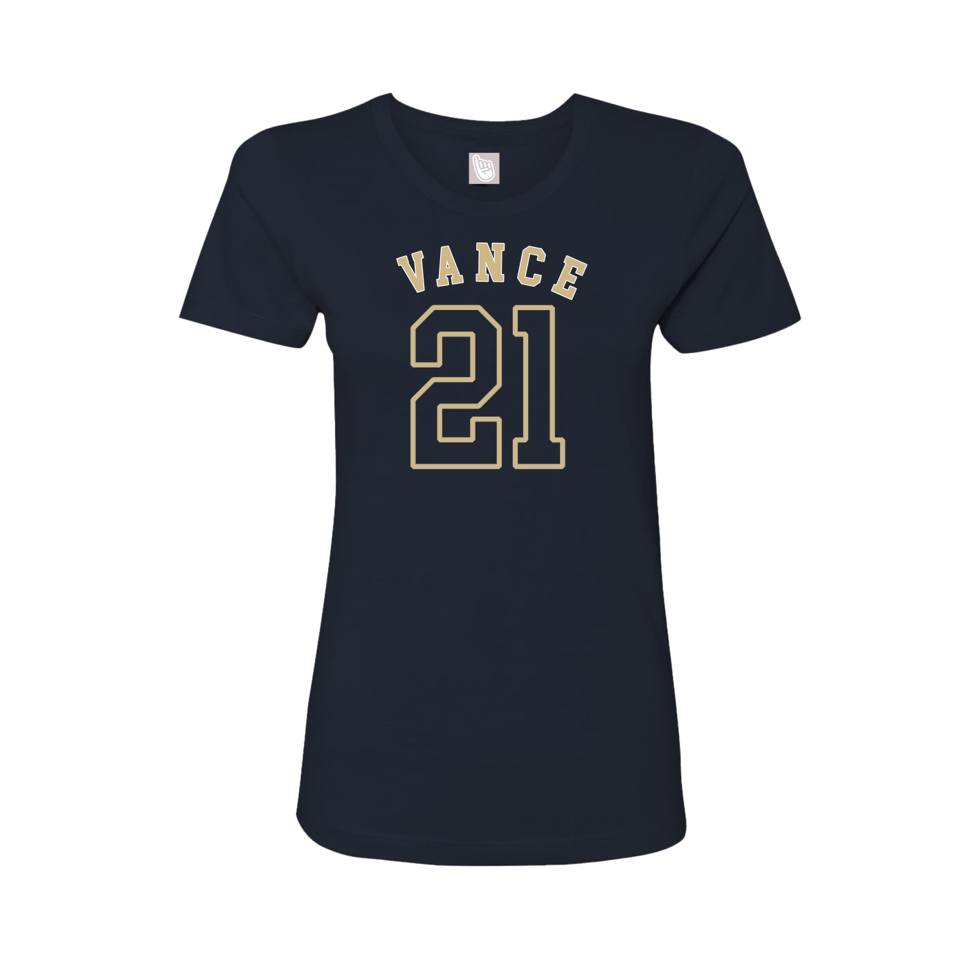Fitted Women's Tee — Shirsey Arch in Navy
