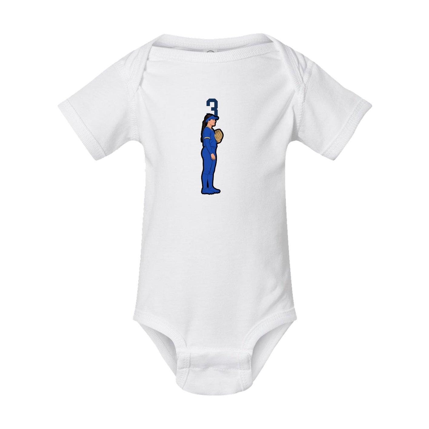 Baby Onesie — Number Top in White