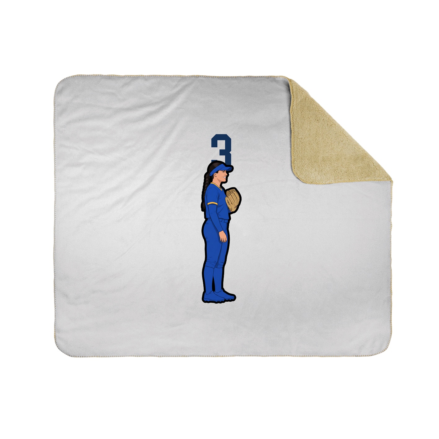 Throw Blanket — Number Top in White